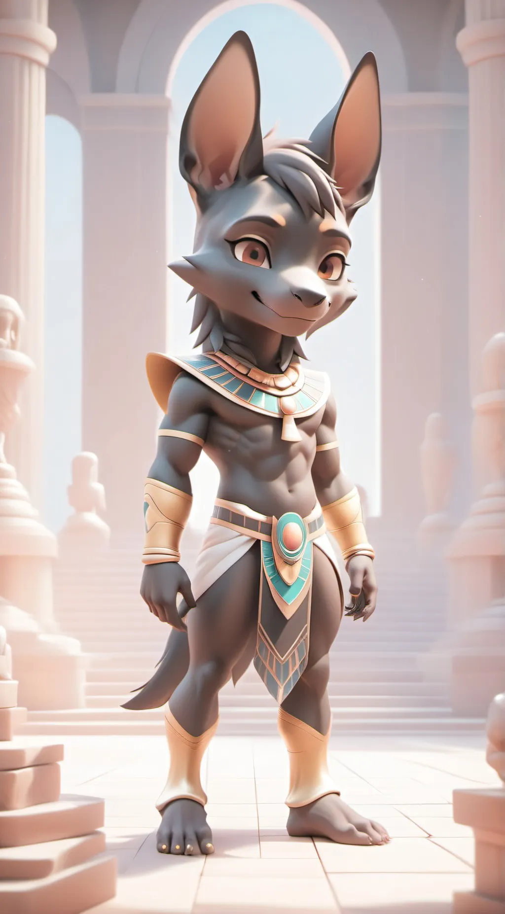 ai character: Anubis Toys background