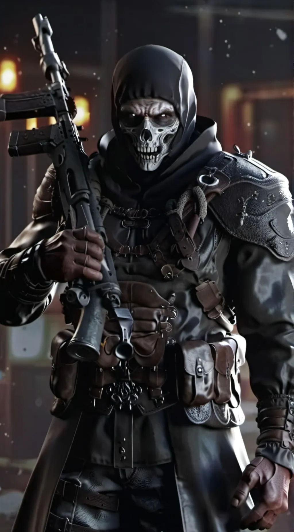 ai character: Ghost  background