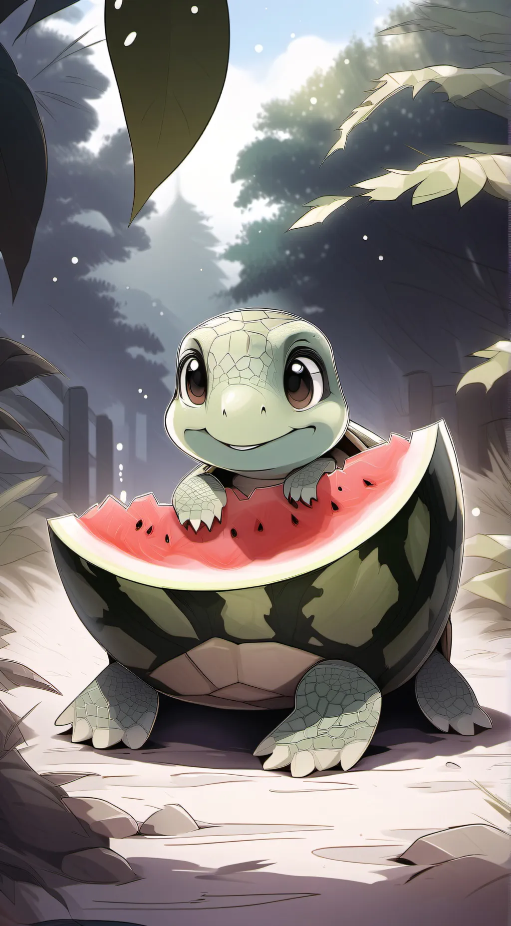 ai character: waterturtle background