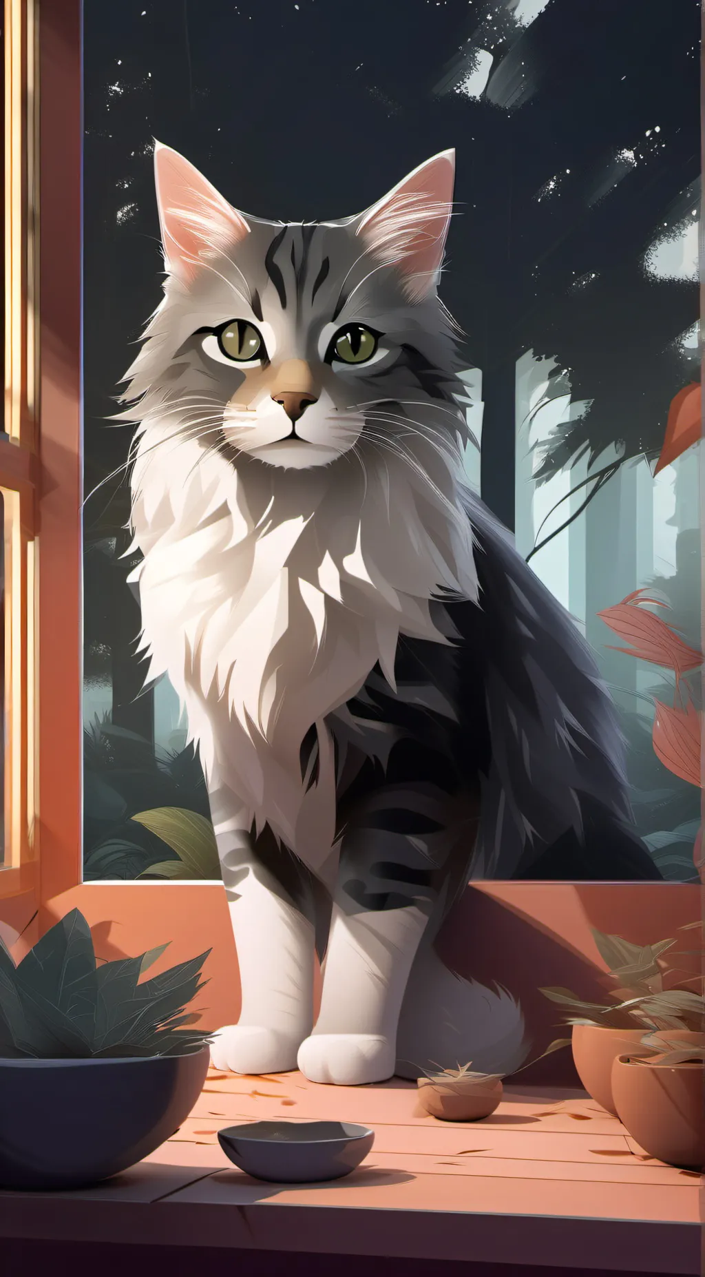 ai character: cat background