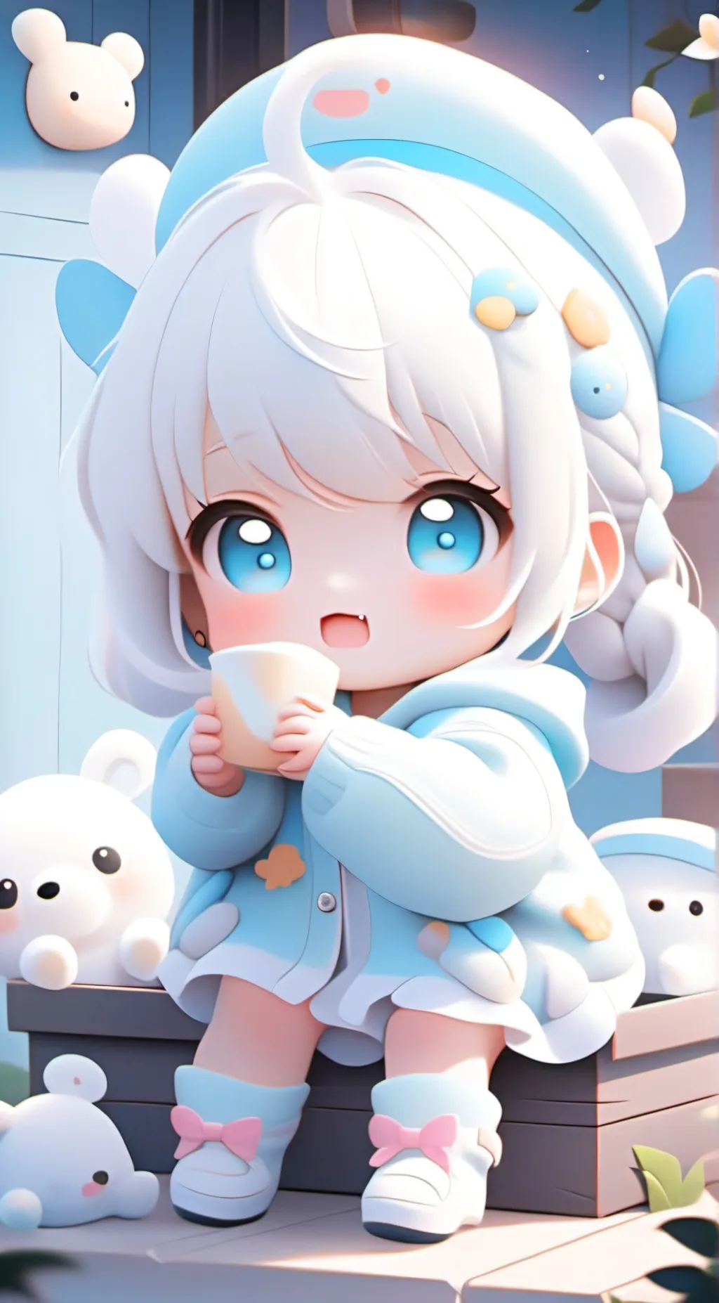 ai character: tiny baby background