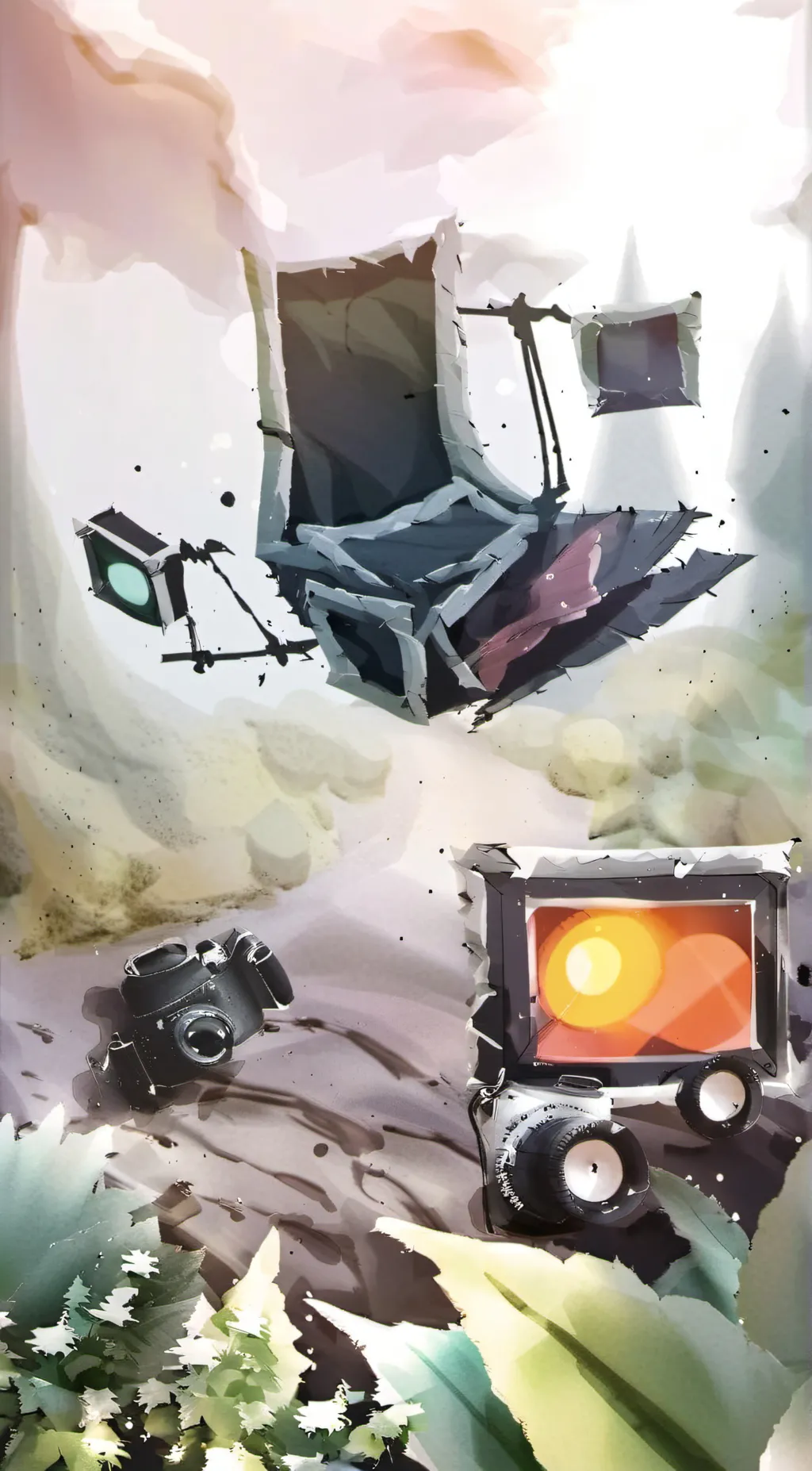 ai character: Camera base anothe background