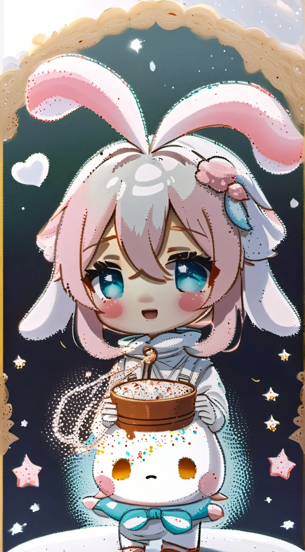 ai character: baby cinnamoroll background