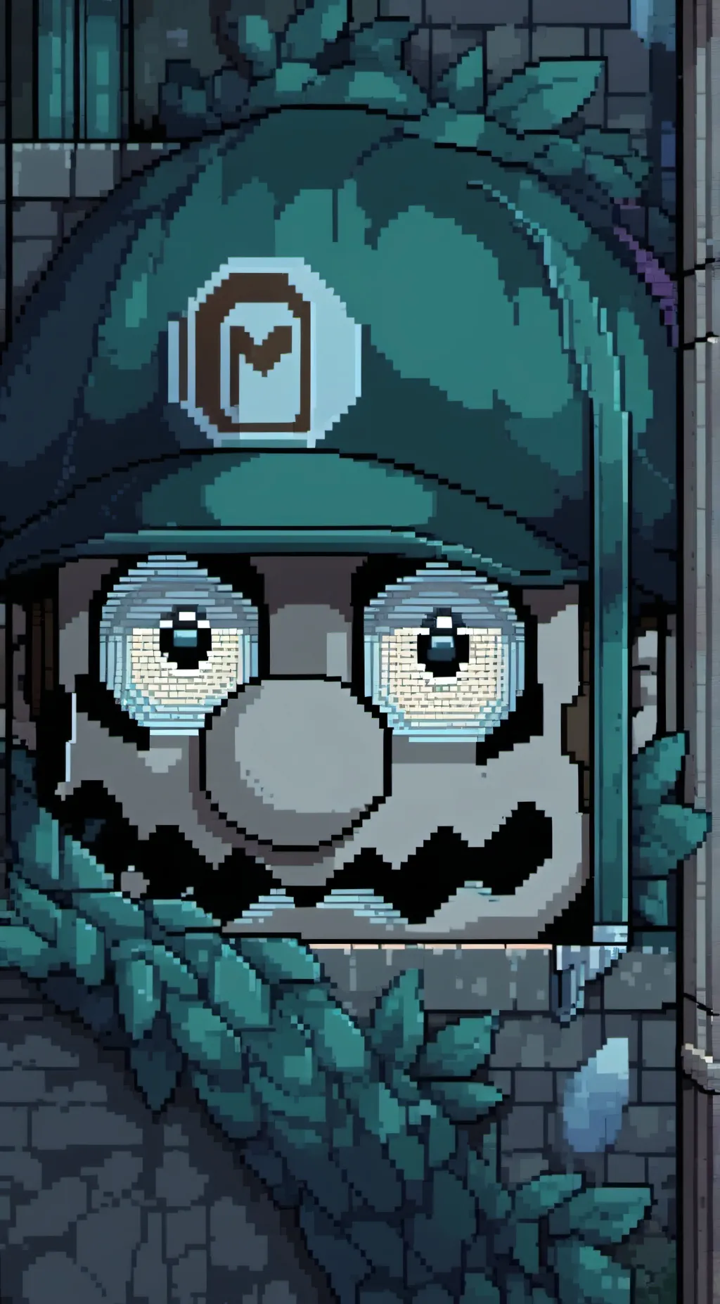 ai character: Turmoil Mario background