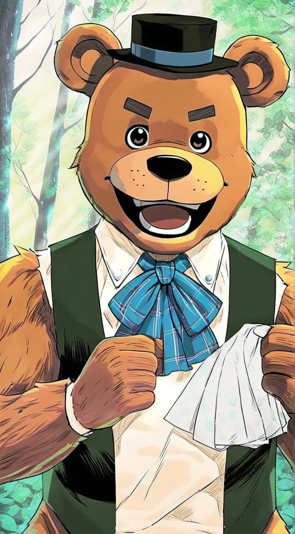 ai character: freddy from fnaf  background