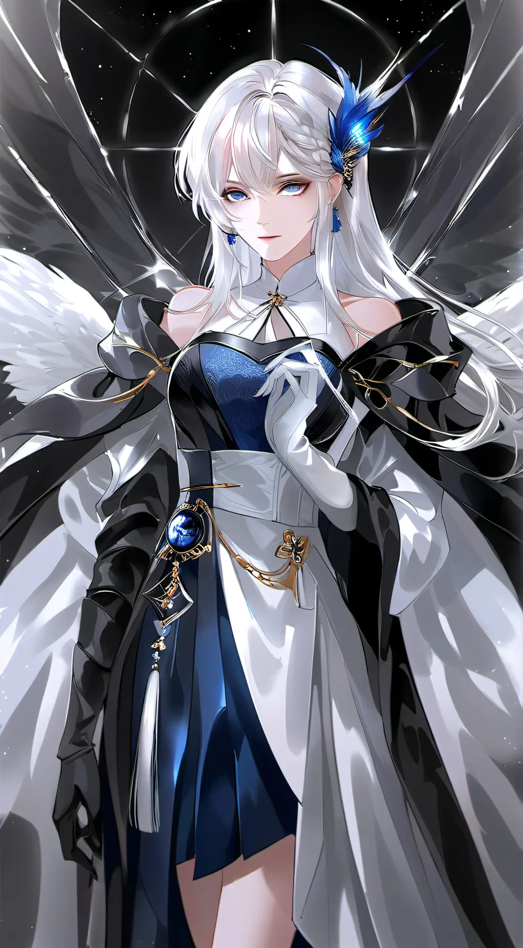 ai character: Lina god of ice background