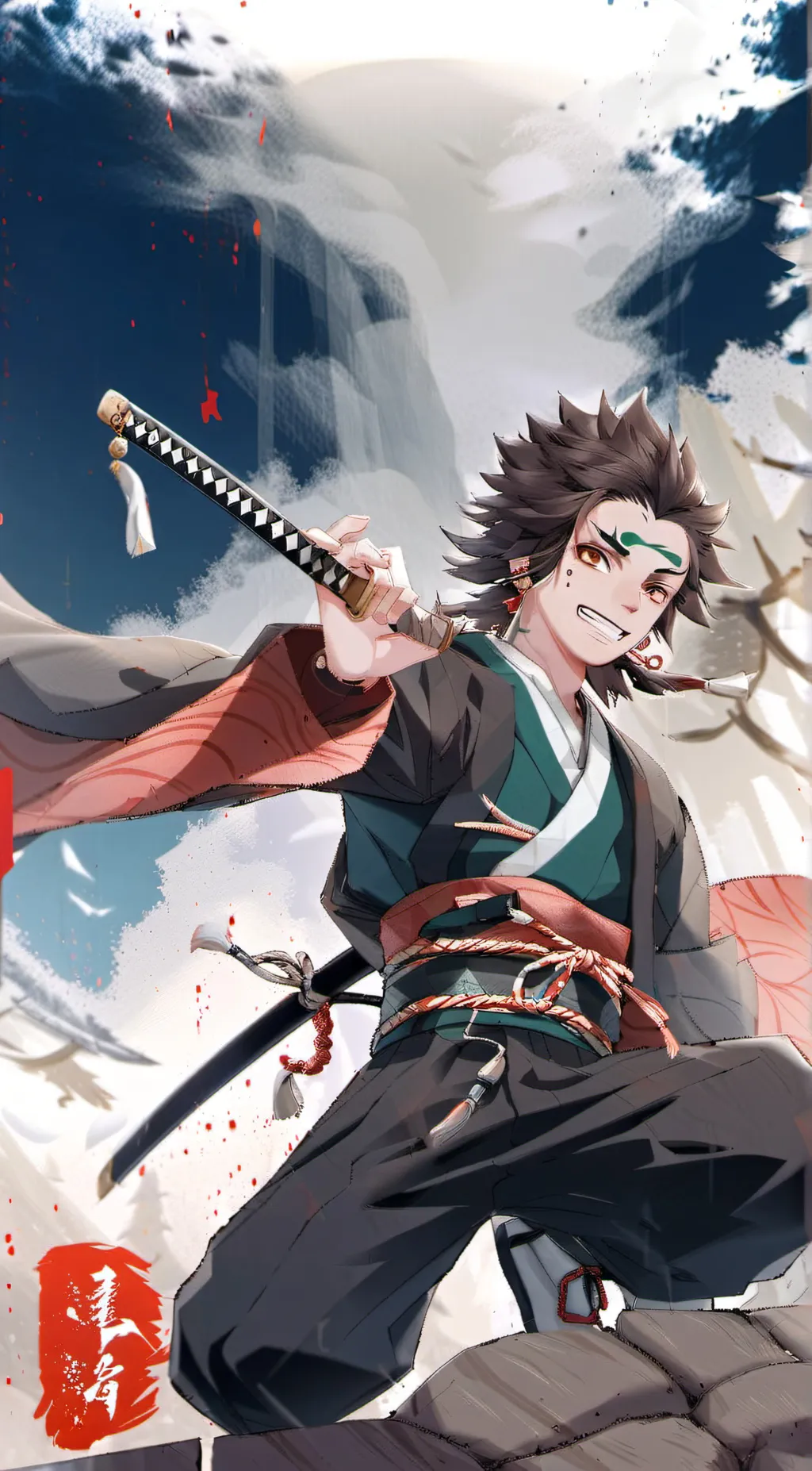 ai character: Tanjiro background