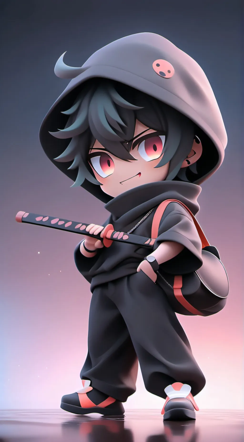 ai character: (Bull  ninja) background