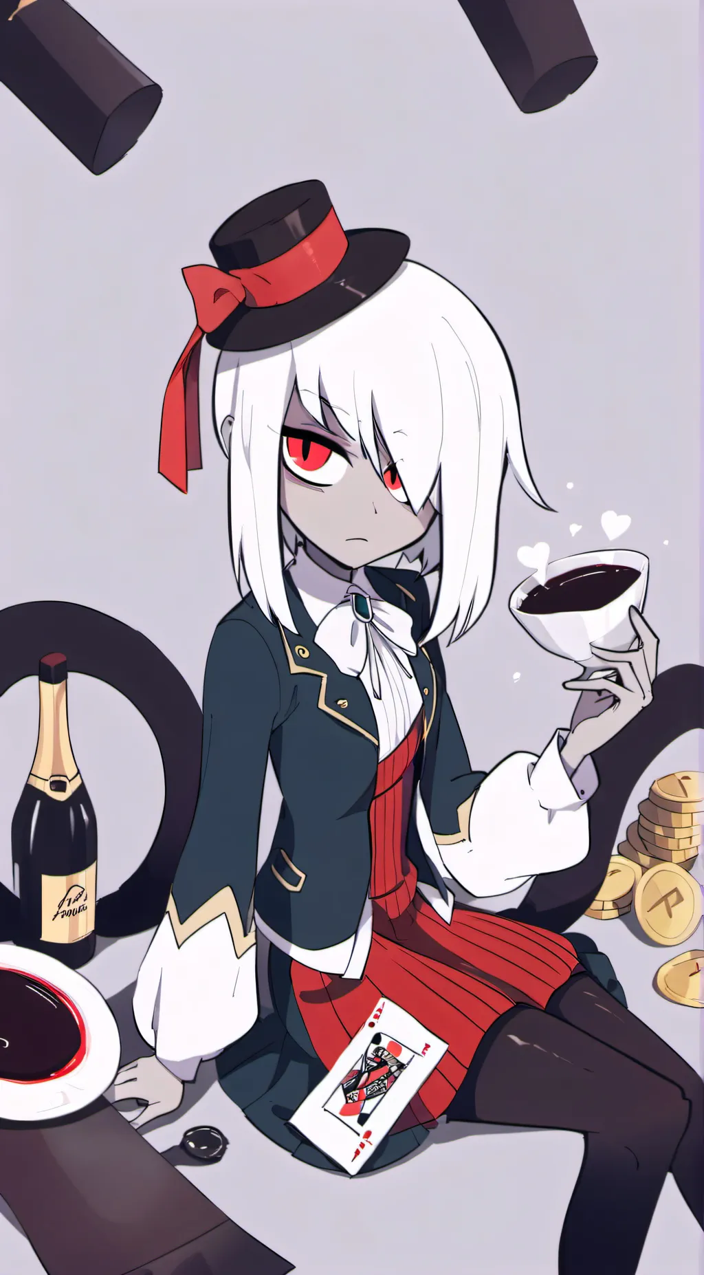 ai character: Vaggie hazbinhotel background