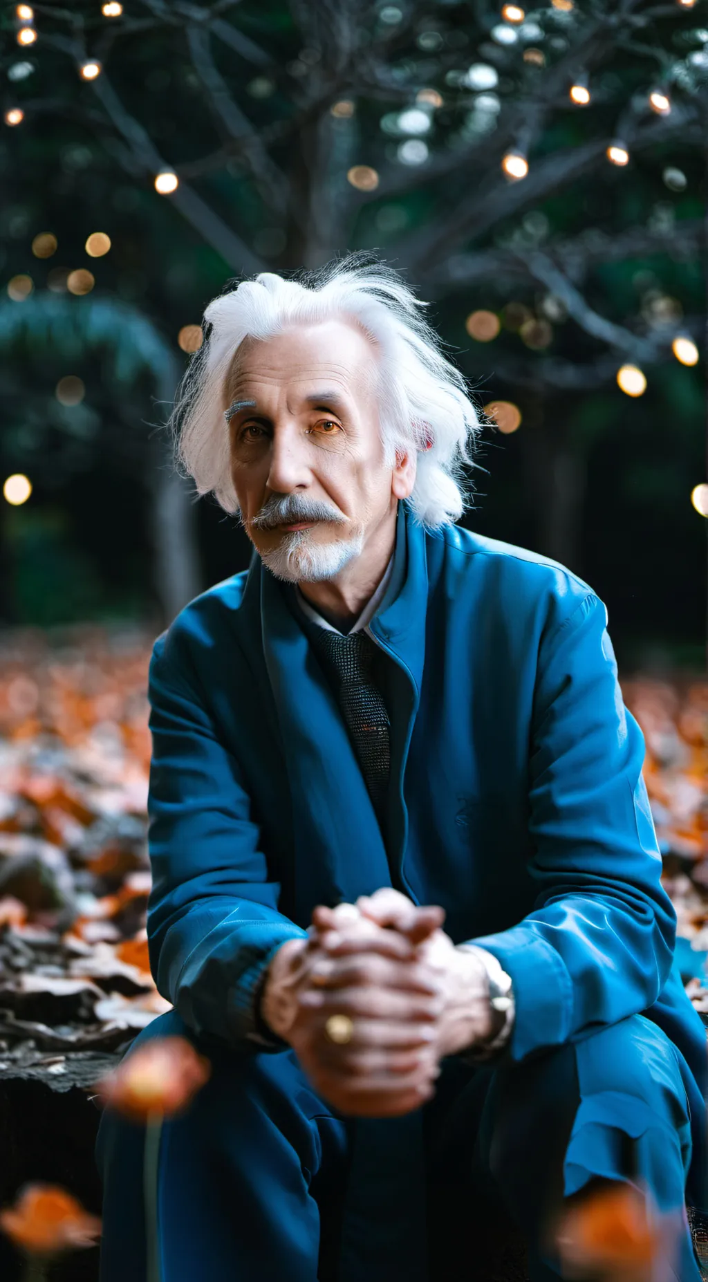 ai character: Albert Einstein  background