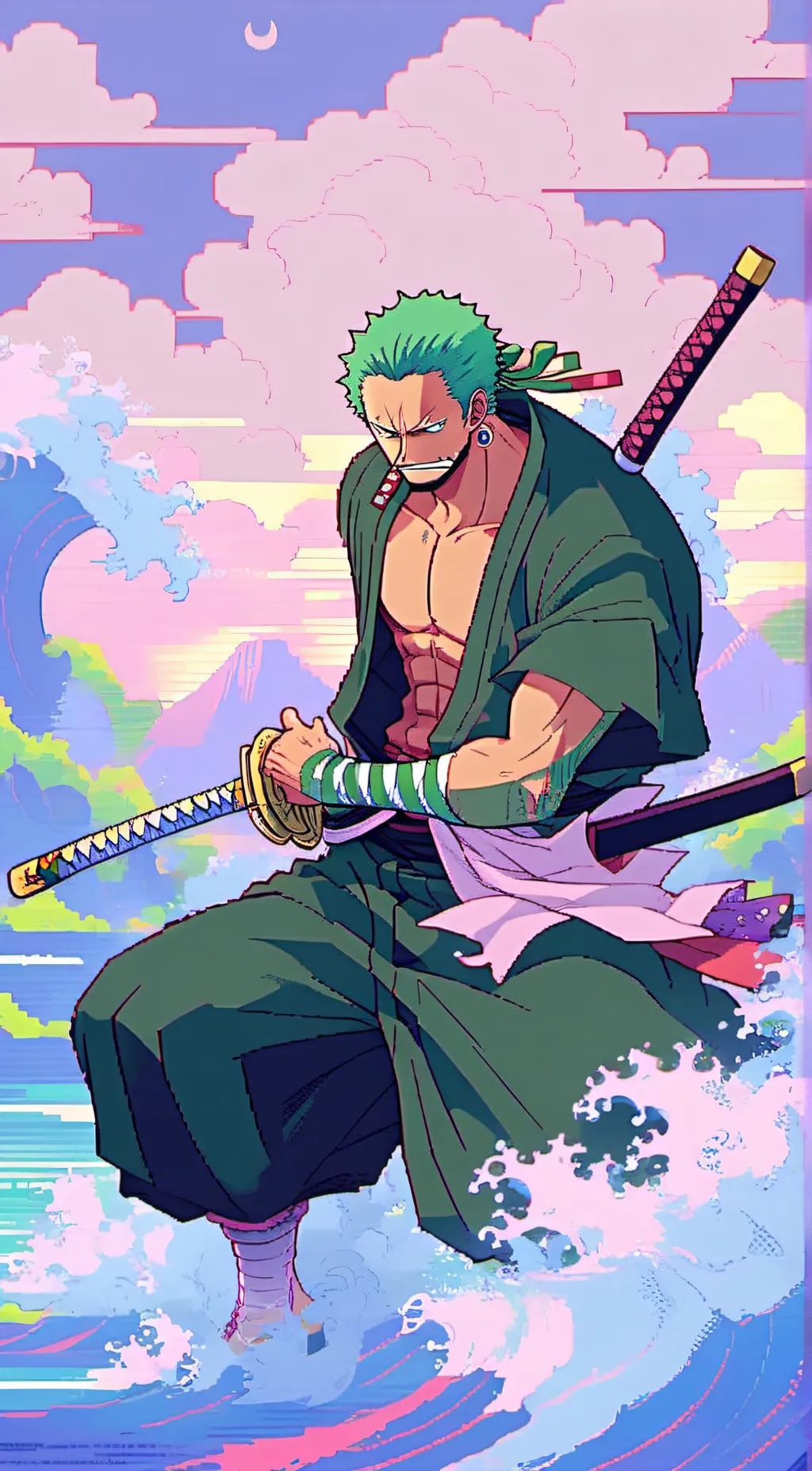 ai character: zoro background