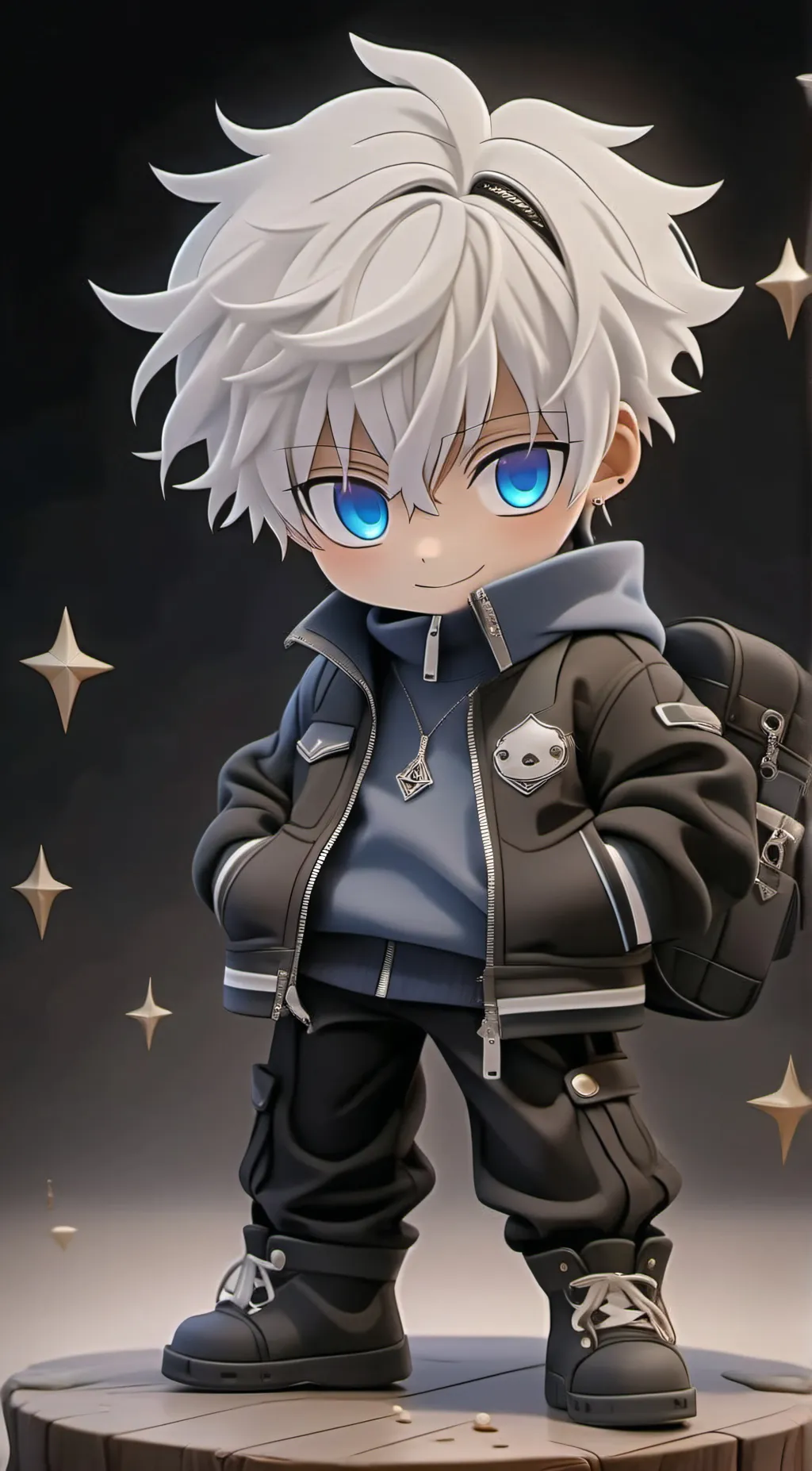 ai character: Satoru Gojo (KID) background