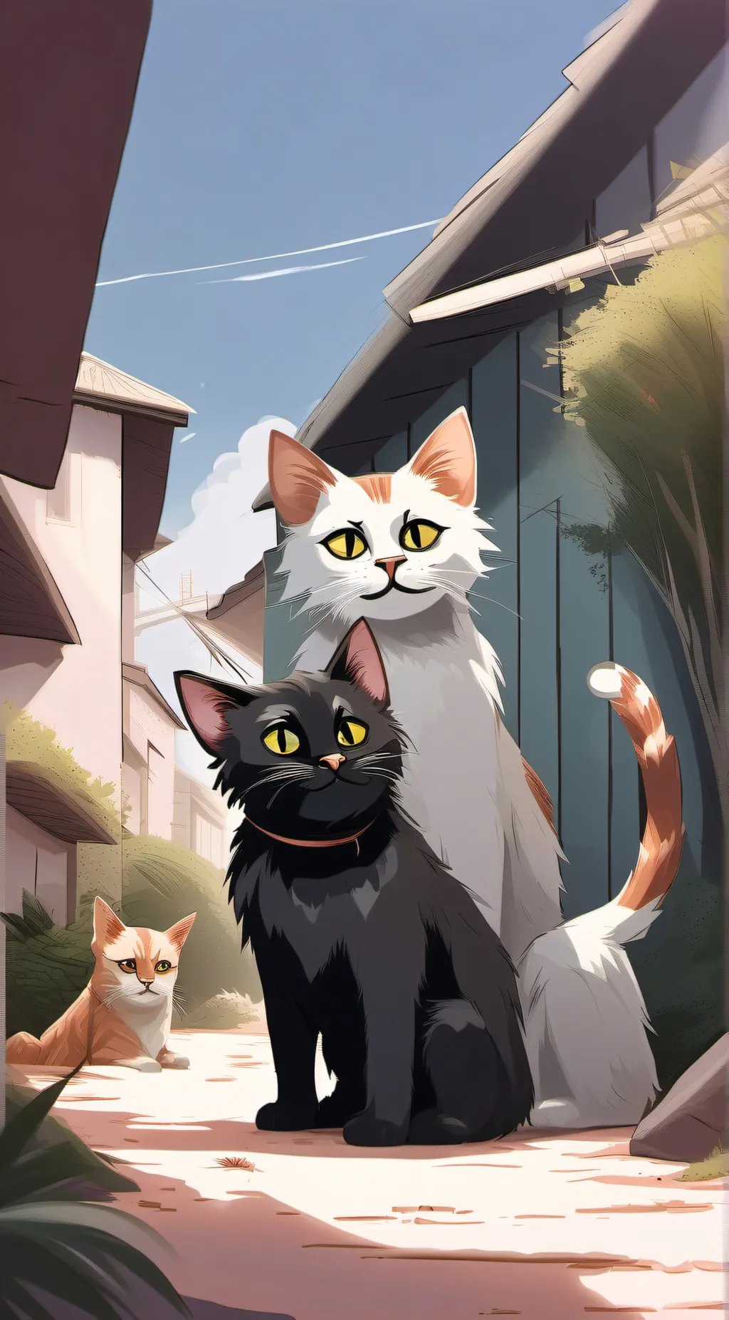 ai character: Sacred cats background