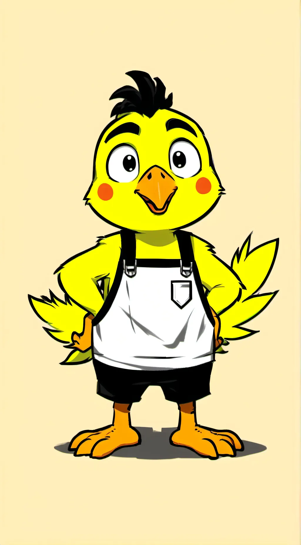 ai character: Kickin chicken background