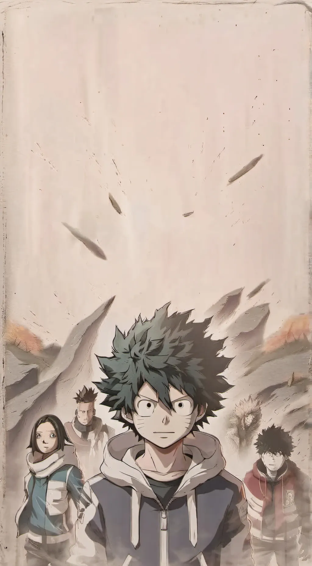 ai character: MHA & miku background