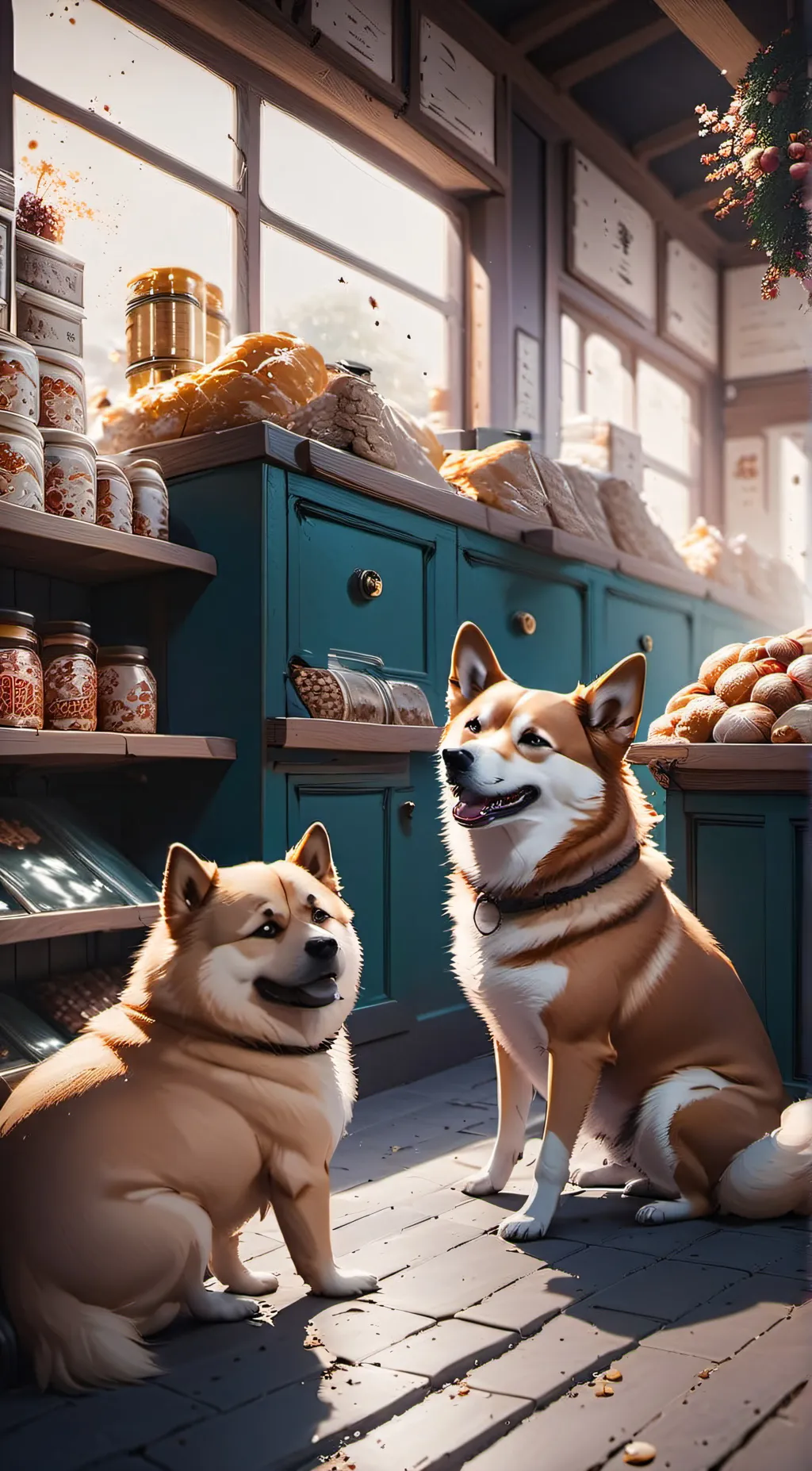 ai character: Leo the shiba background