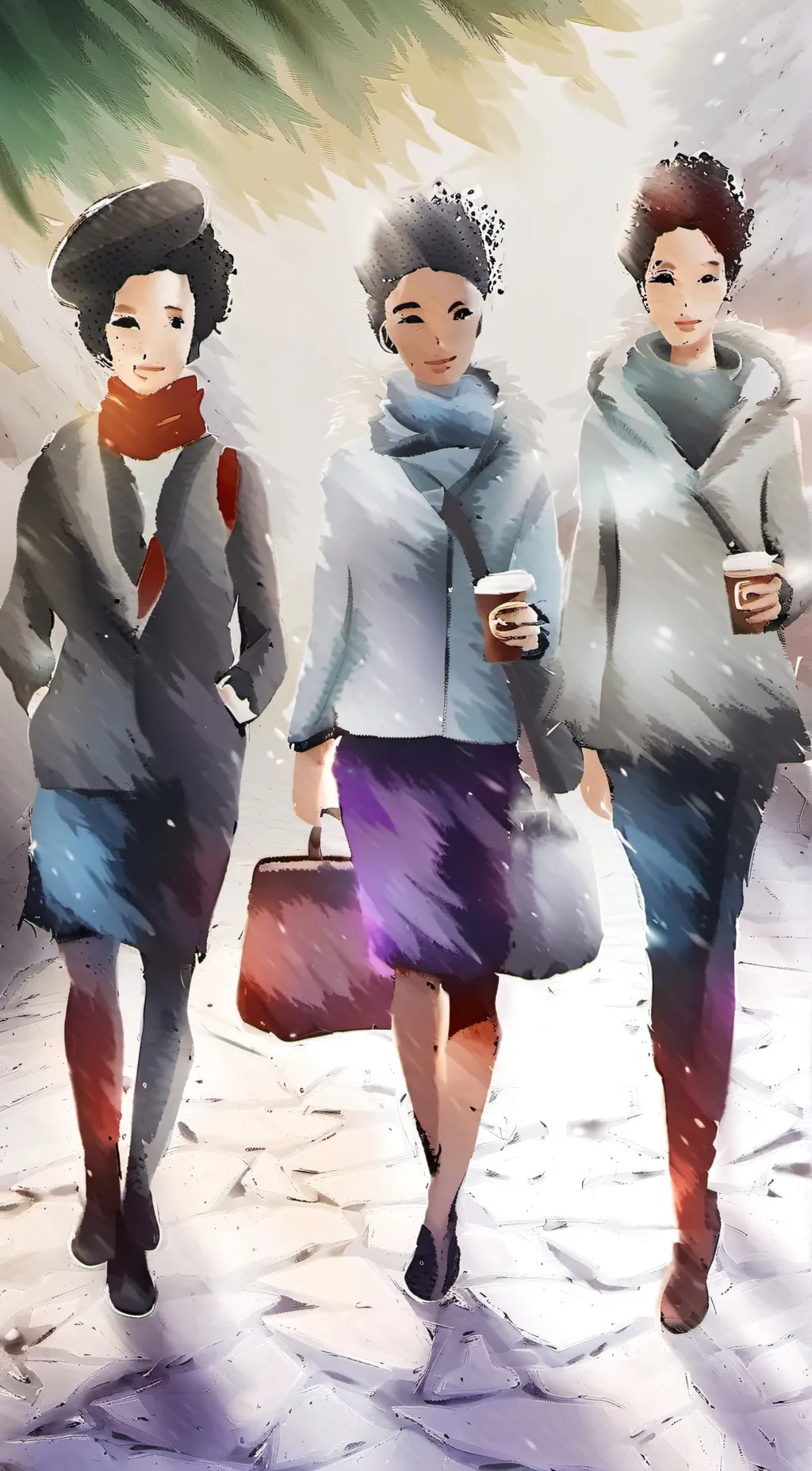 ai character: trio women scp053? background