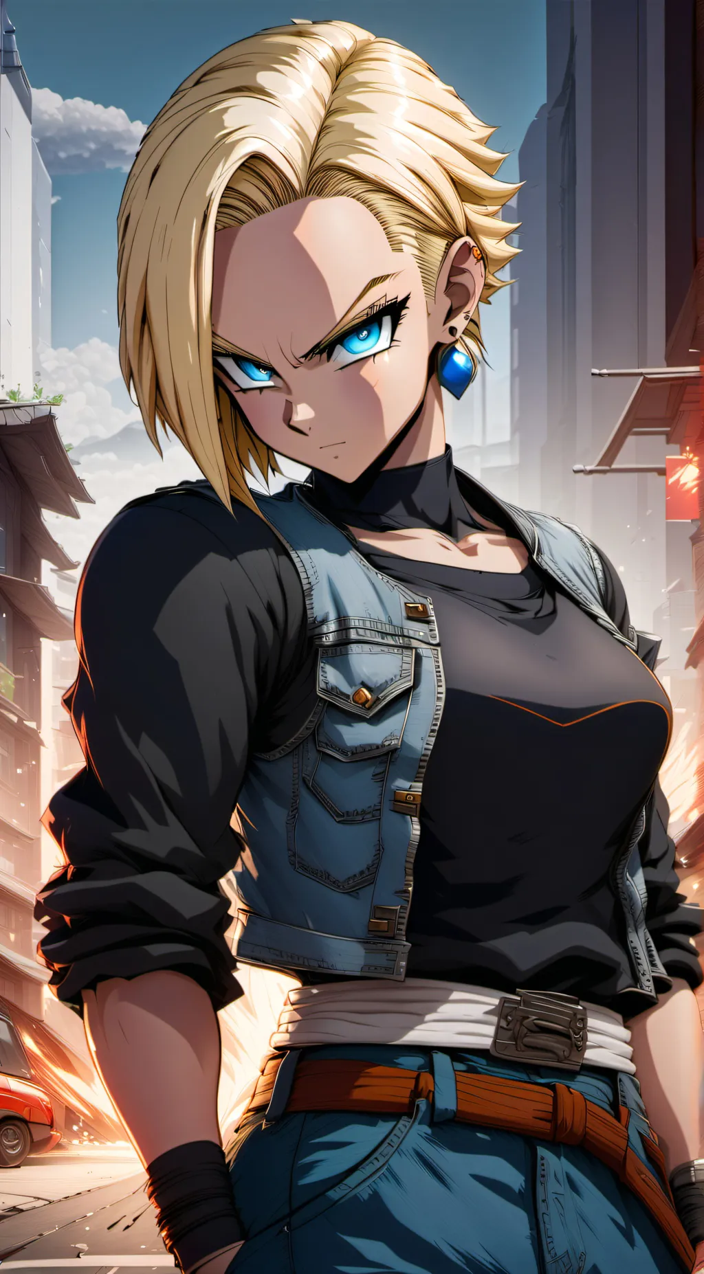 ai character: Android 18 (AU) background