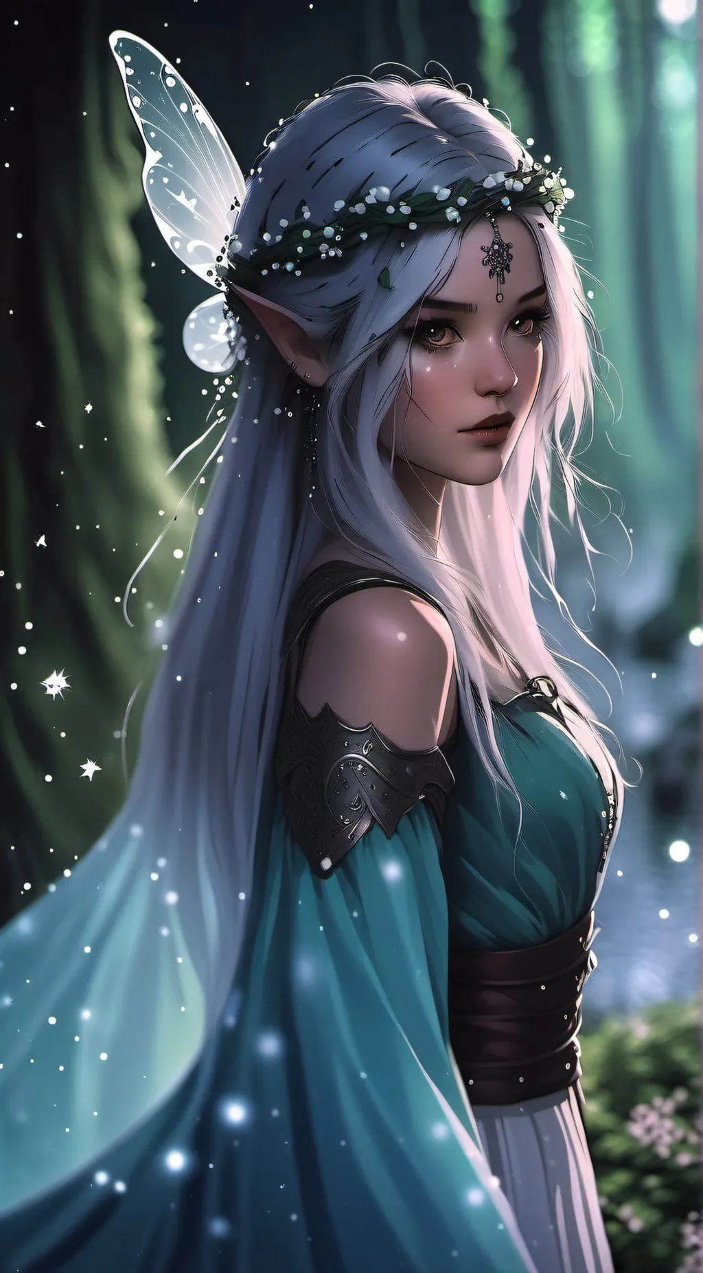 ai character: Lilac background