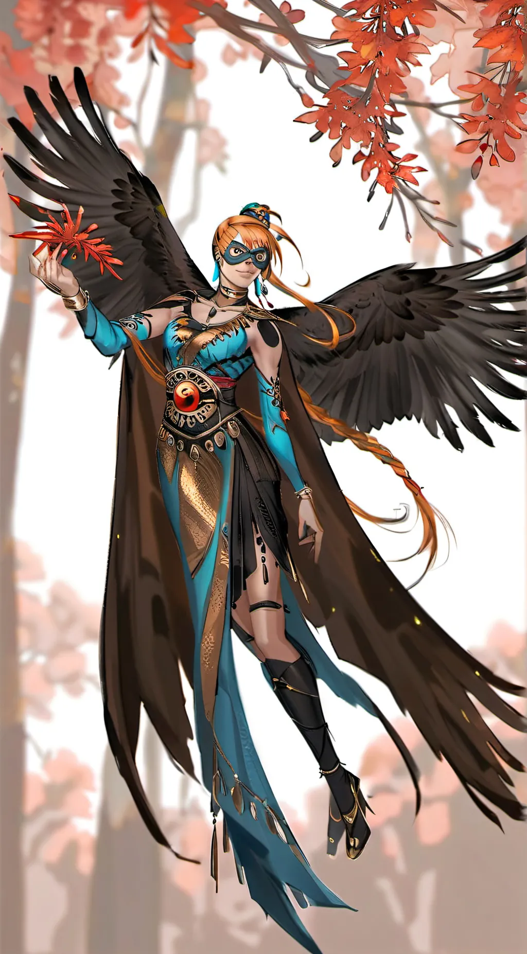 ai character: rainbow mika  background