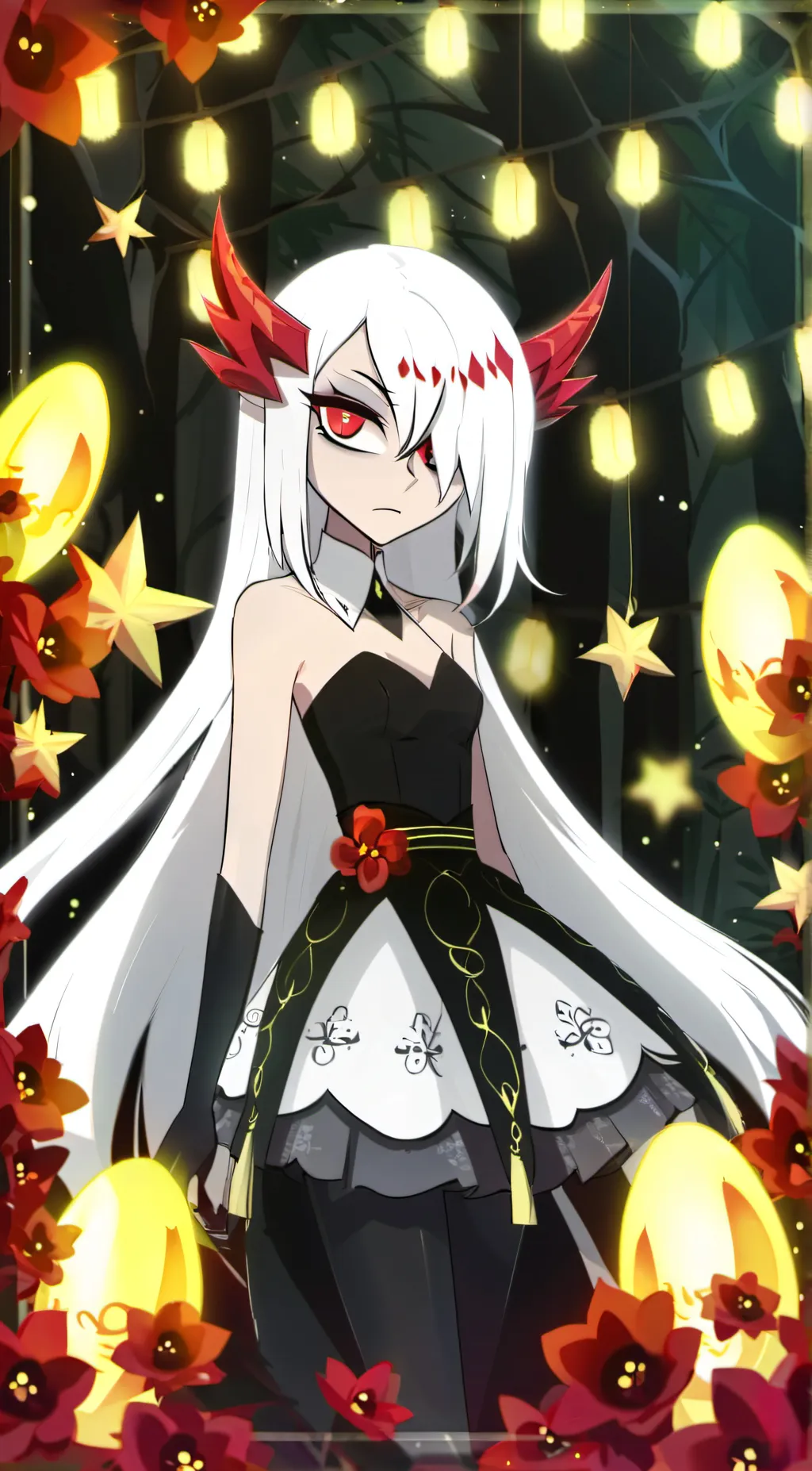 ai character: Vaggie Hazbin  background