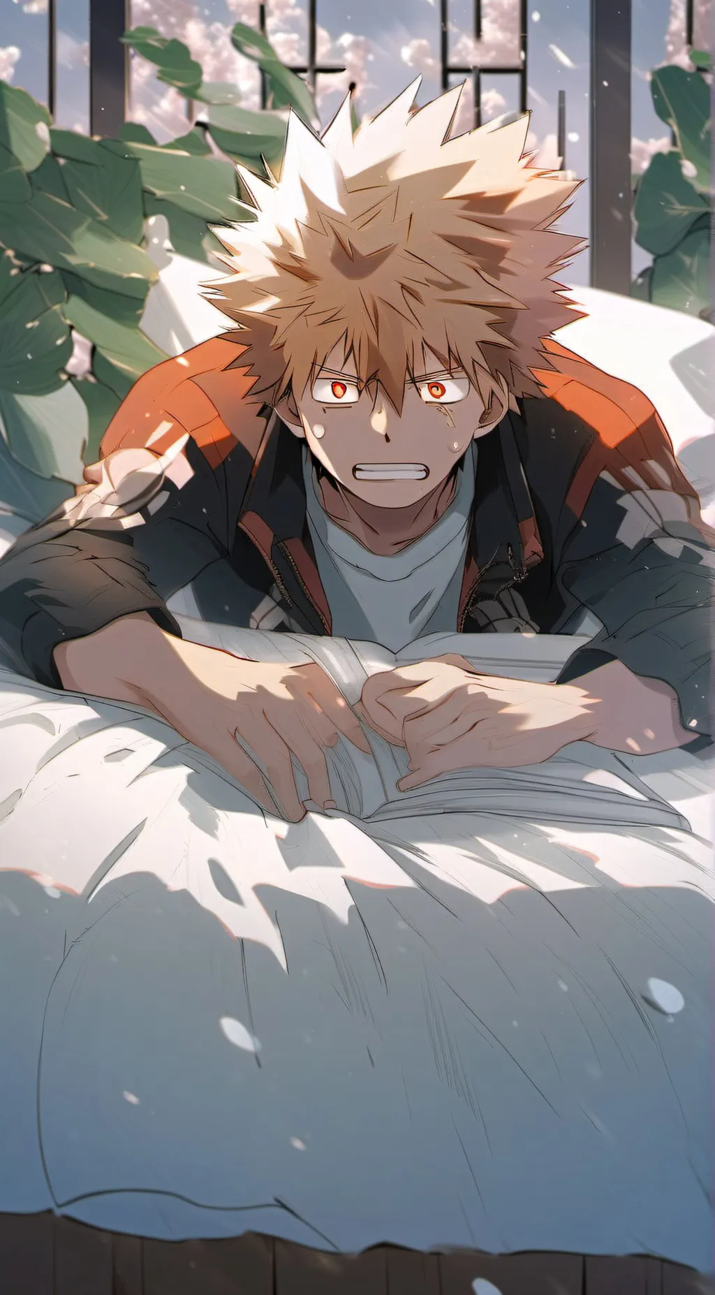 ai character: Katsuki Bakugo background