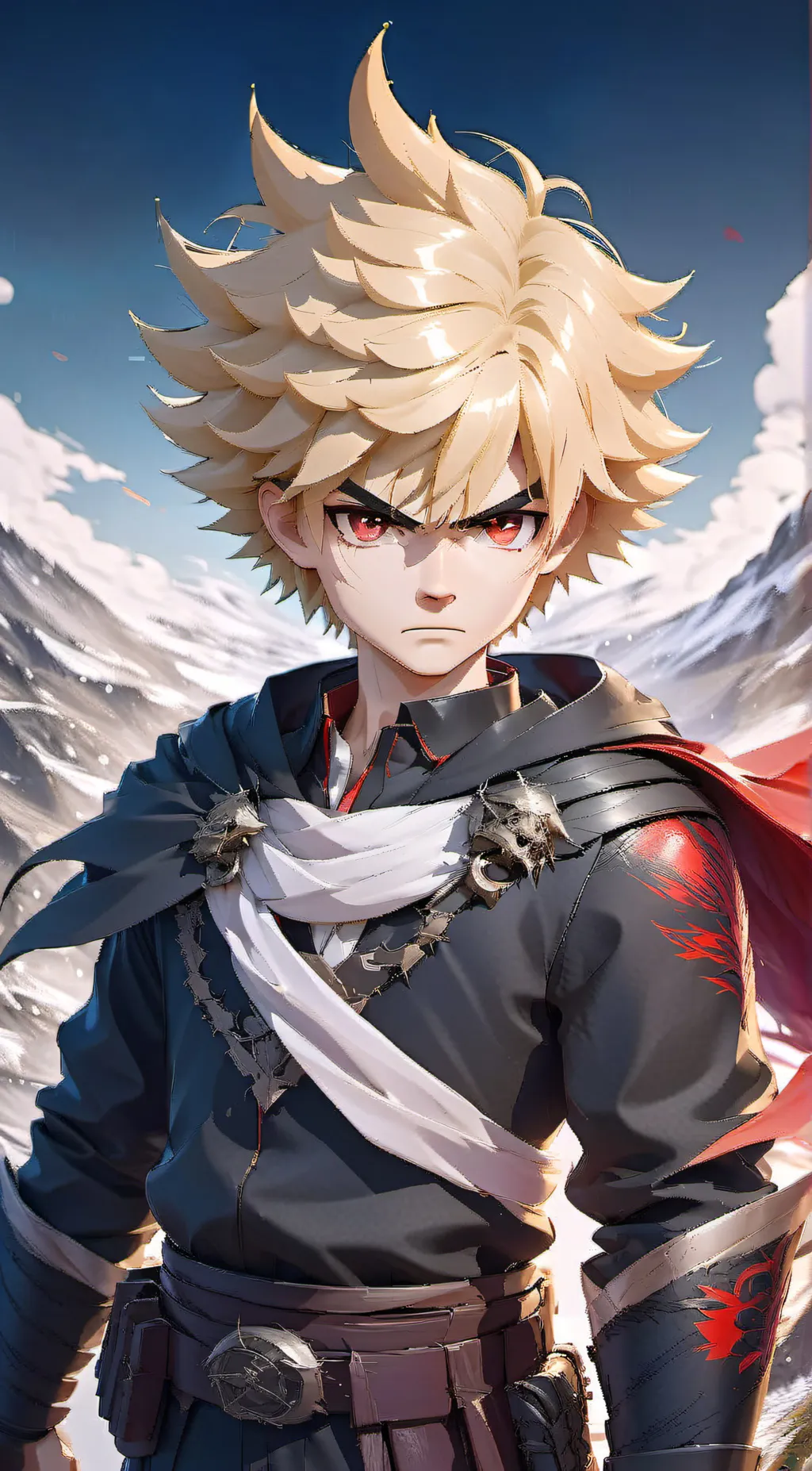 ai character: bakugou katuski  background
