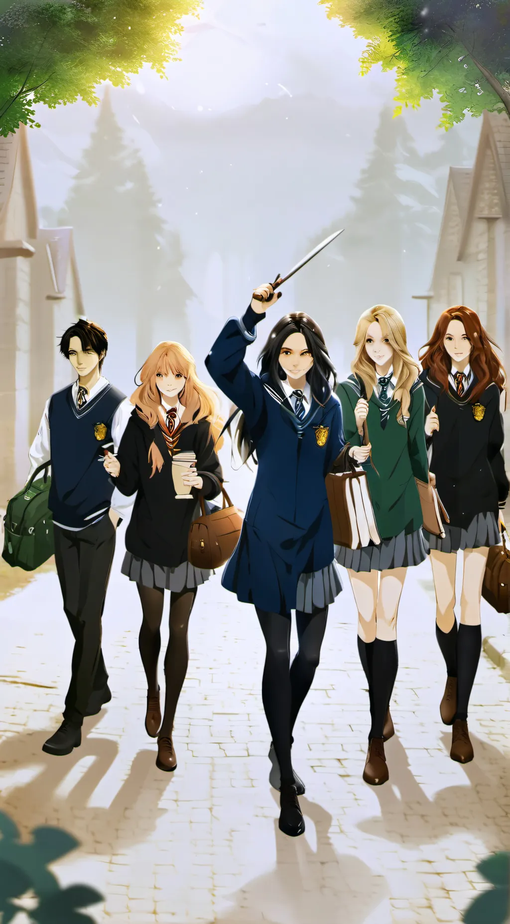 ai character: Hogwarts background