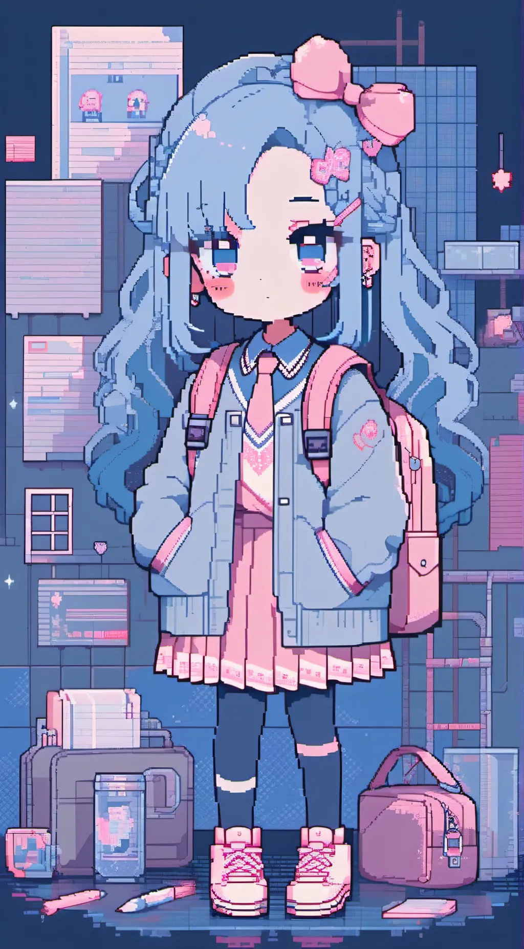 ai character: Anika (Blue Soul) background