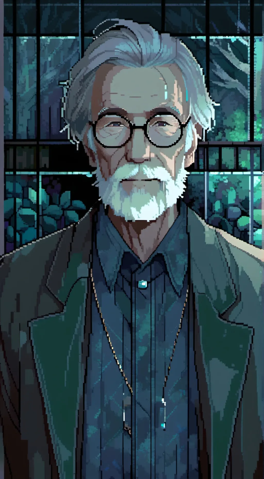 ai character: Old man background