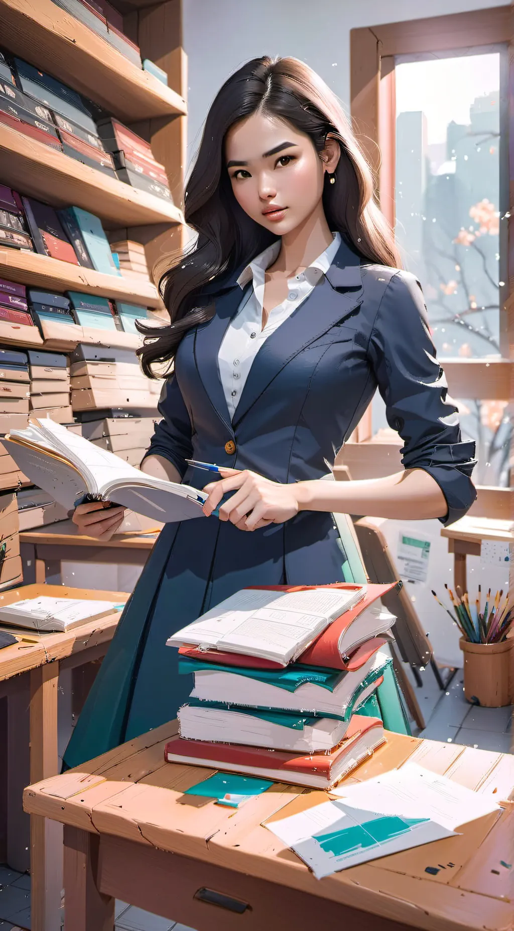 ai character: Mia background
