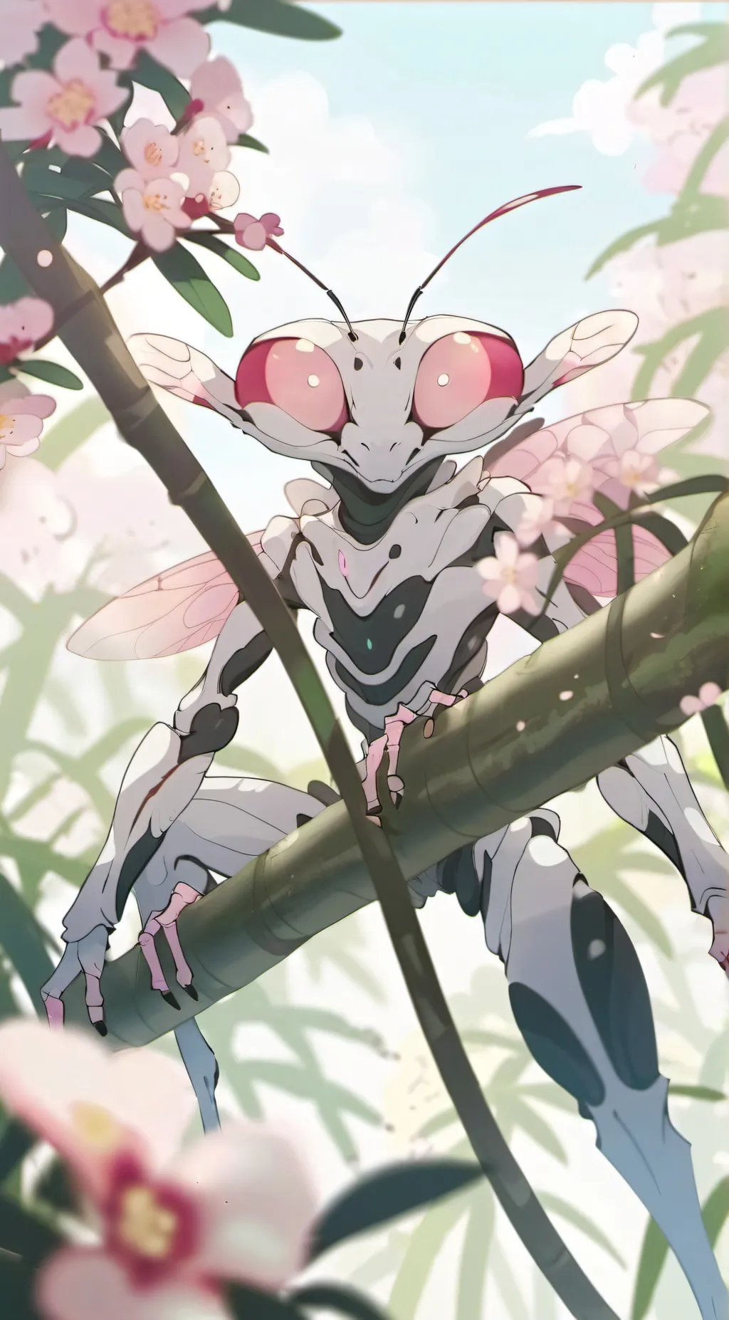 ai character: Pastel background