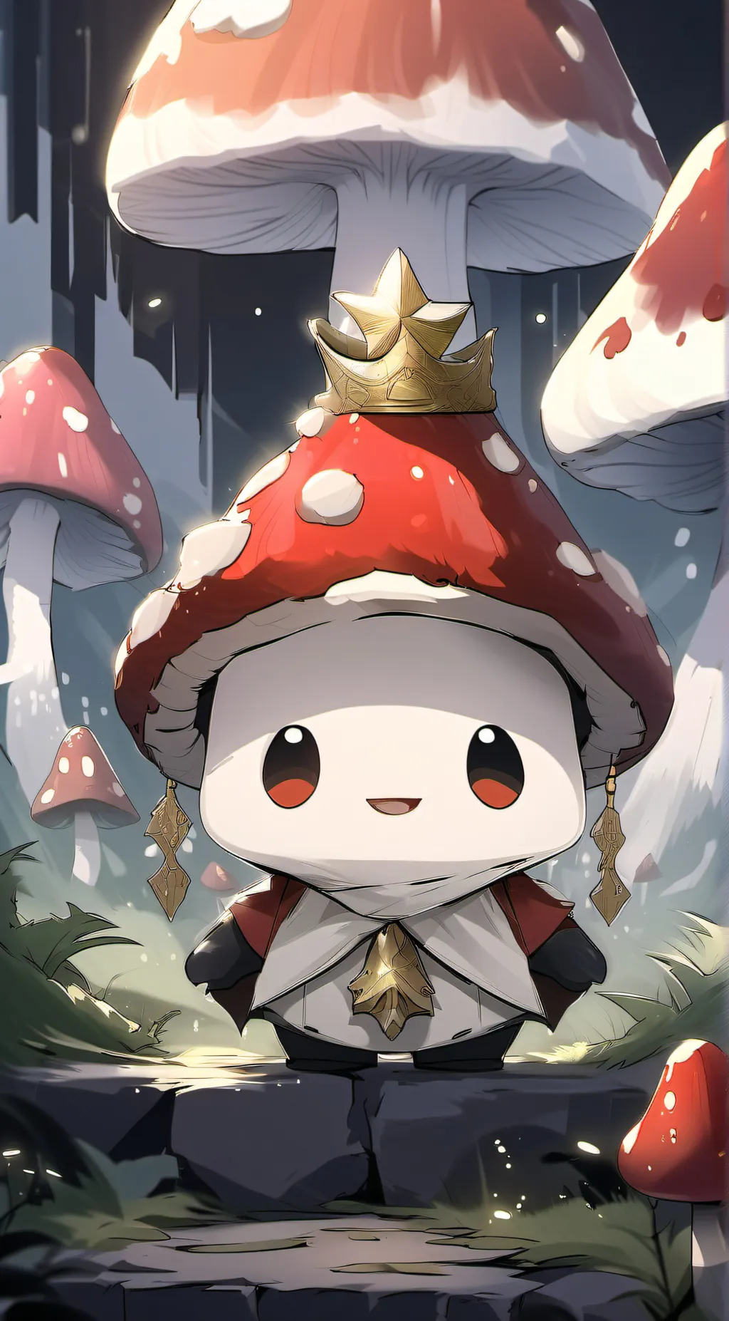 ai character: Mushy background