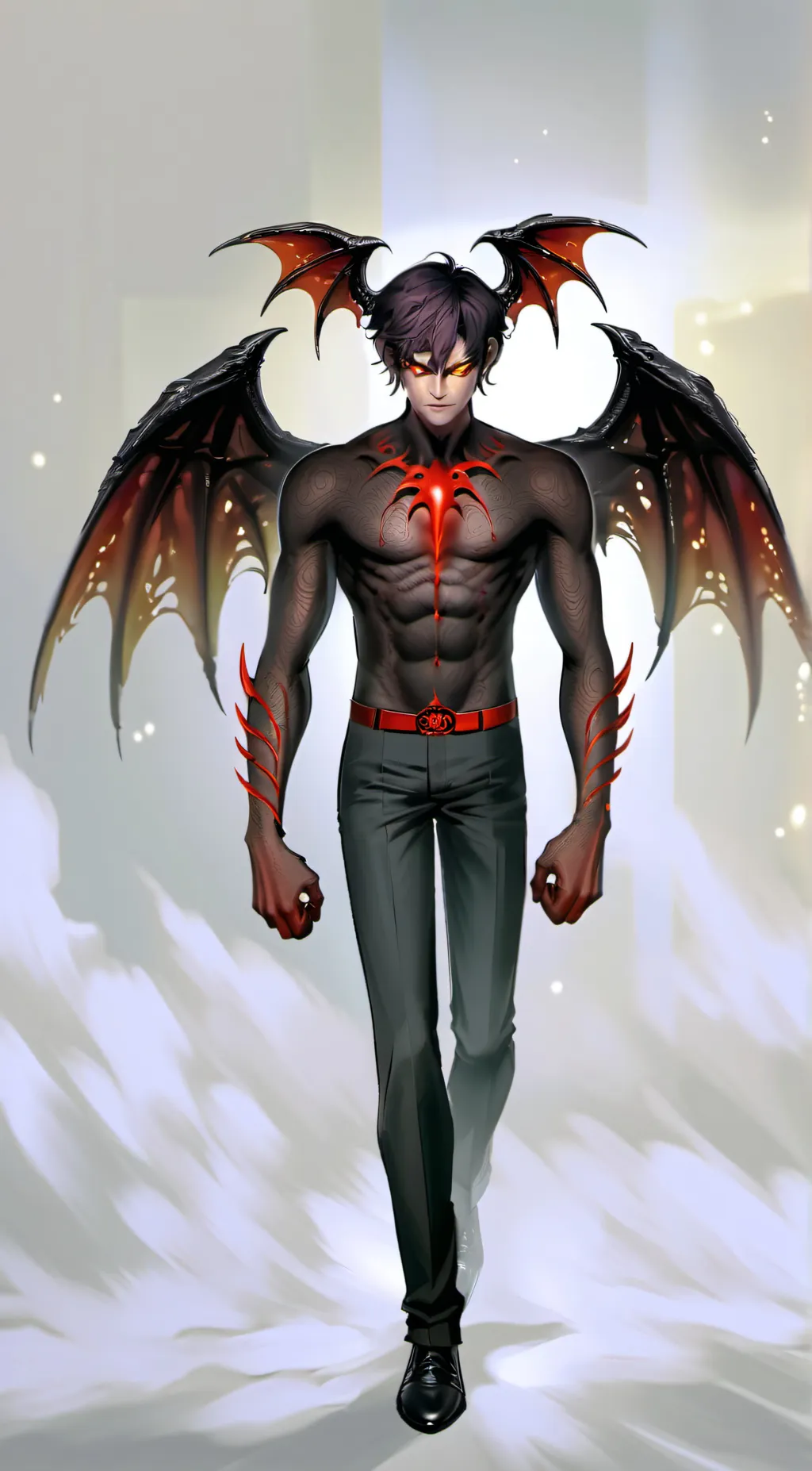 ai character: Simmy| Satan's Son background