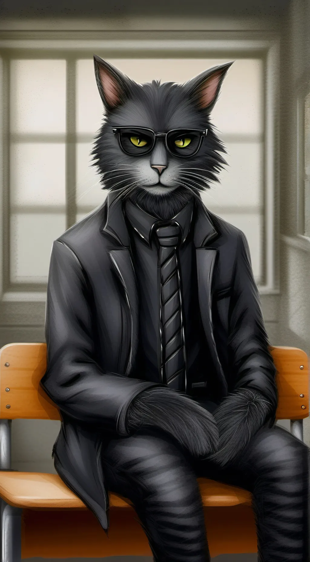ai character: Sombre  background