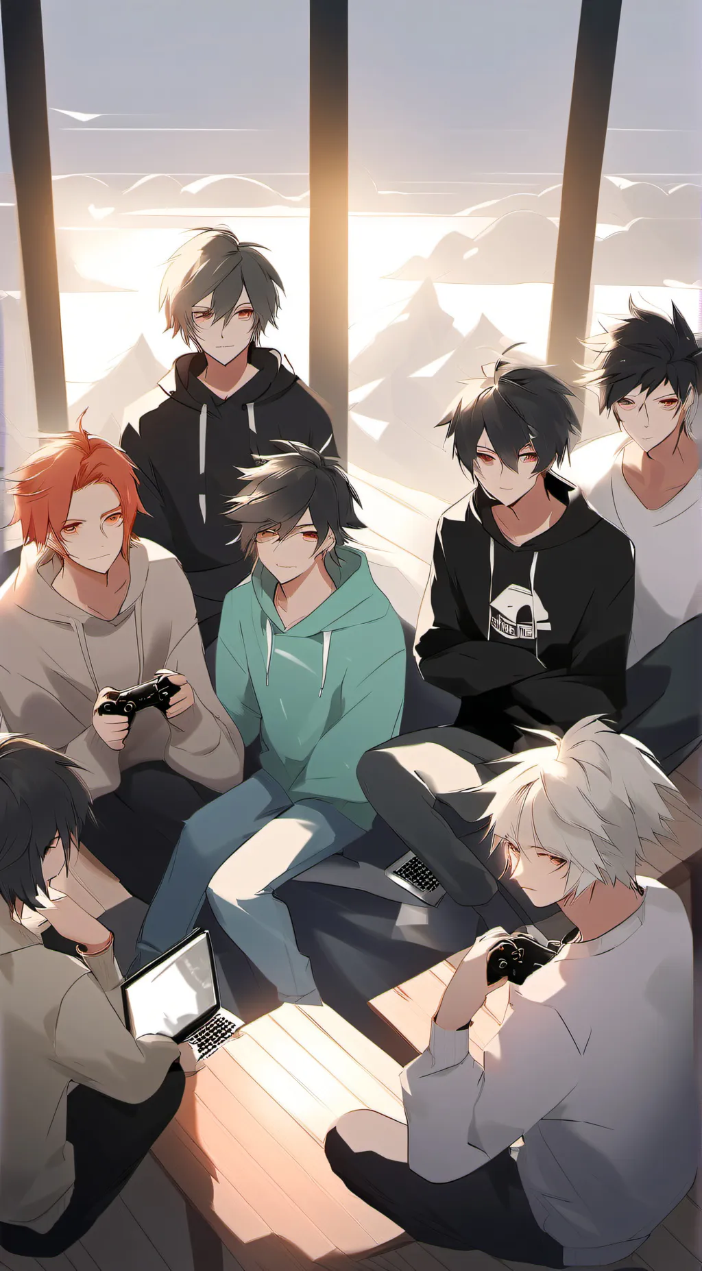 ai character: Brothers friends b background