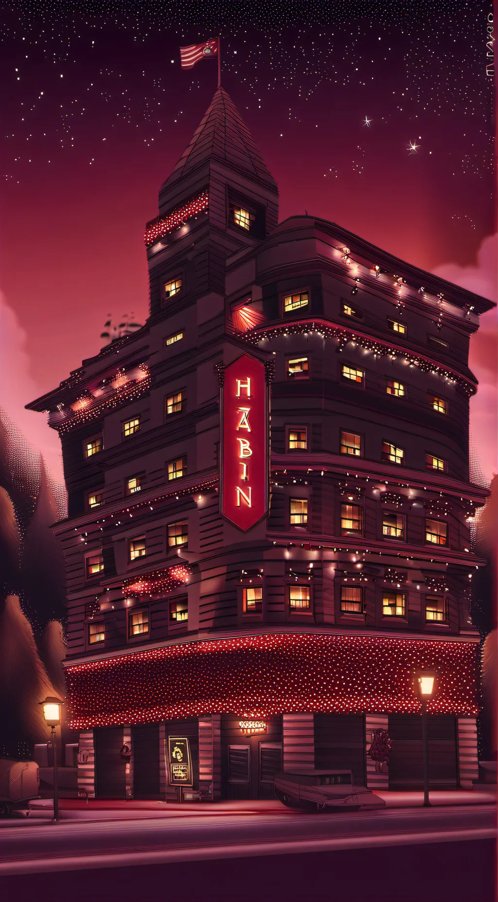 ai character: Hazbin Hotel background
