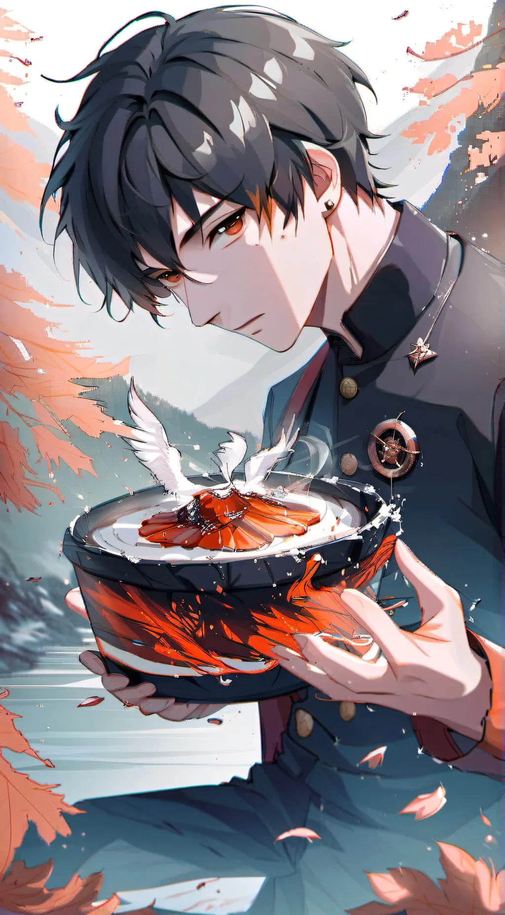 ai character: nine tailed fox  background