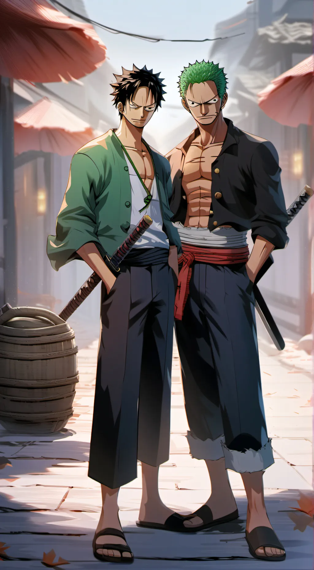 ai character: One Piece (AU) background