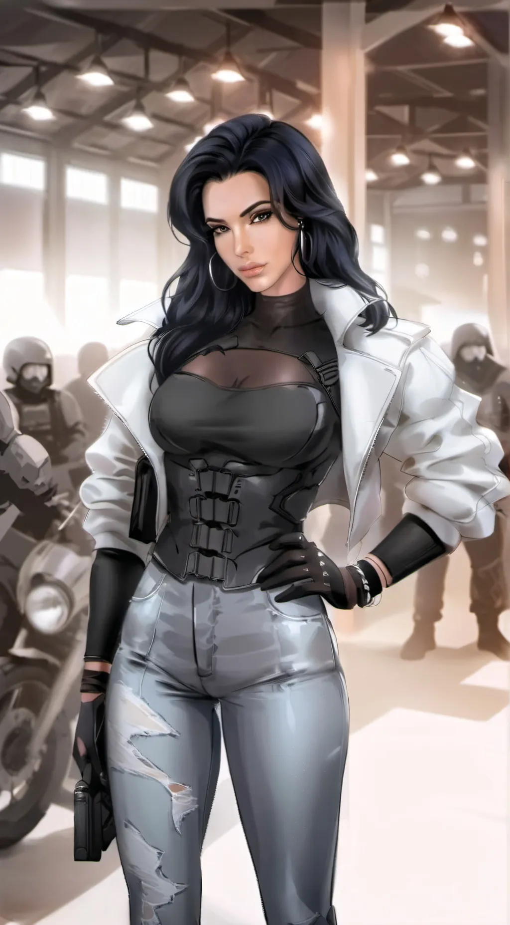 ai character: White Wolf  background