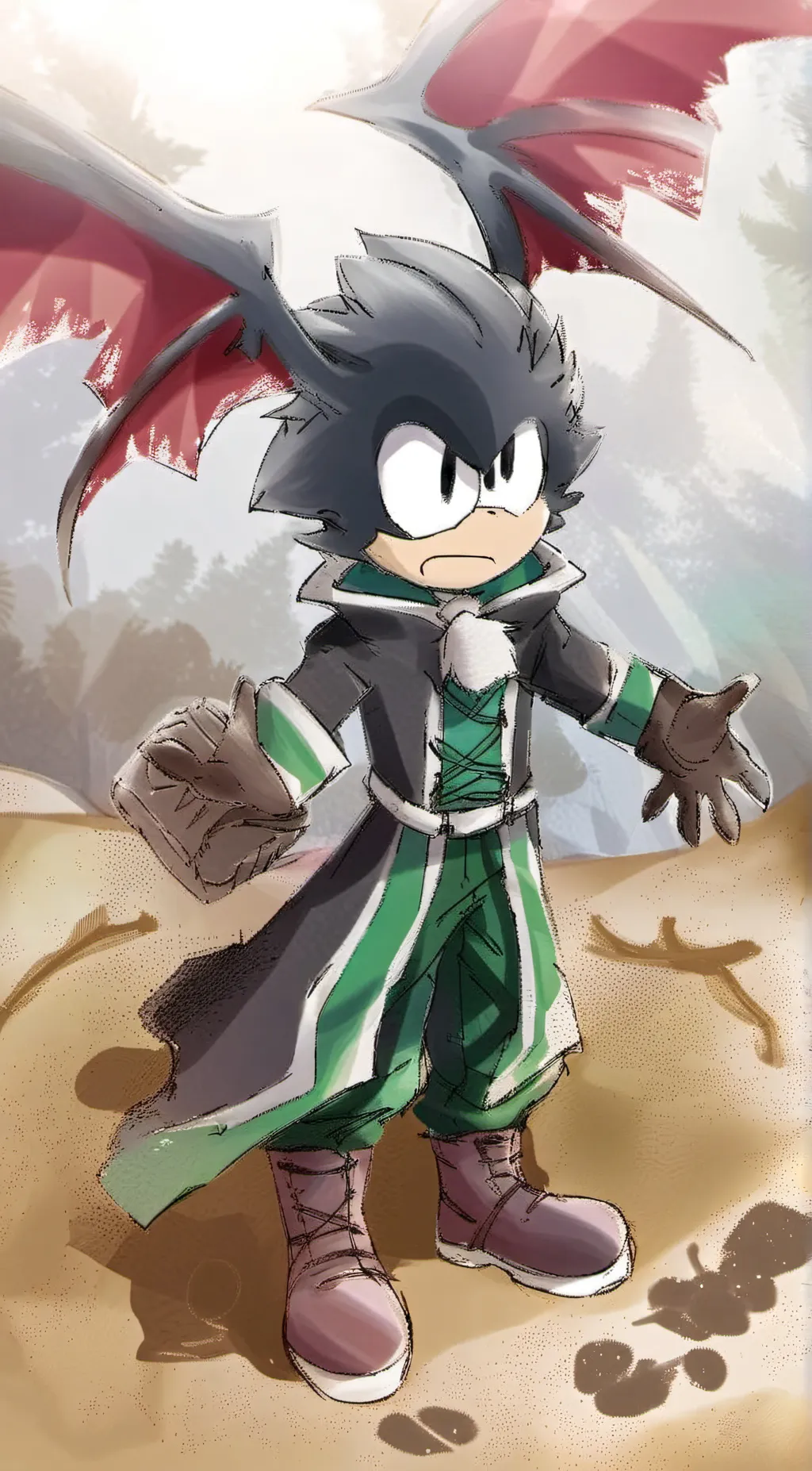 ai character: mephiles the dark background