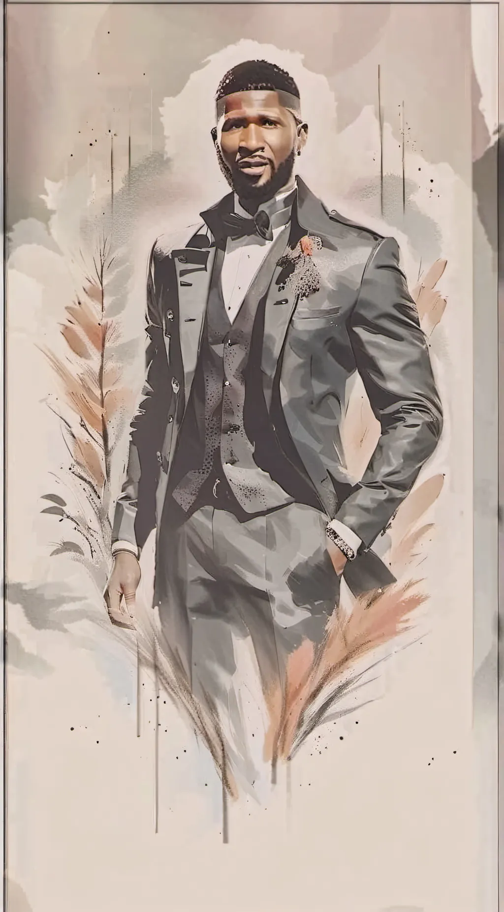 ai character: USHER  background
