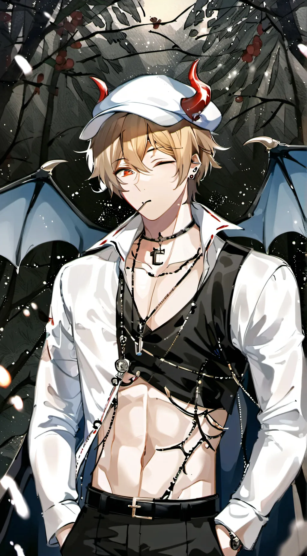 ai character: Damon  background