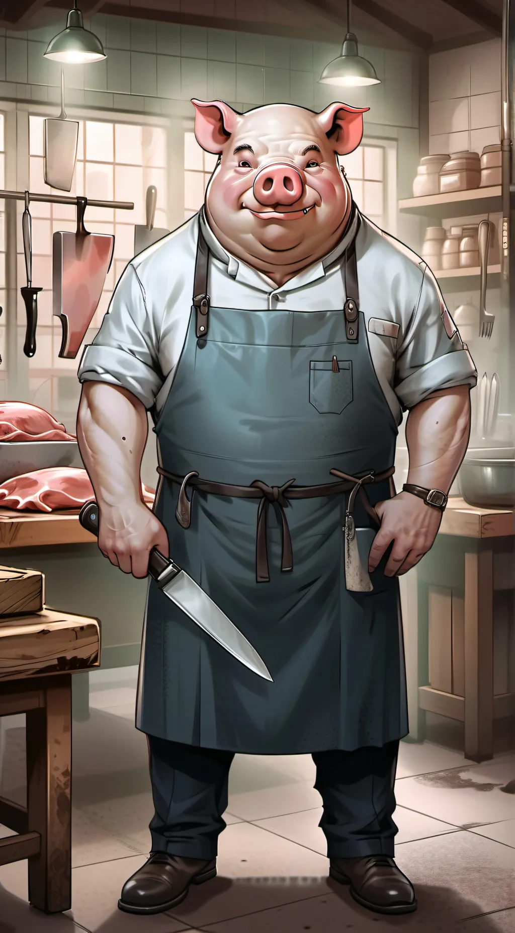 ai character: Schwein background