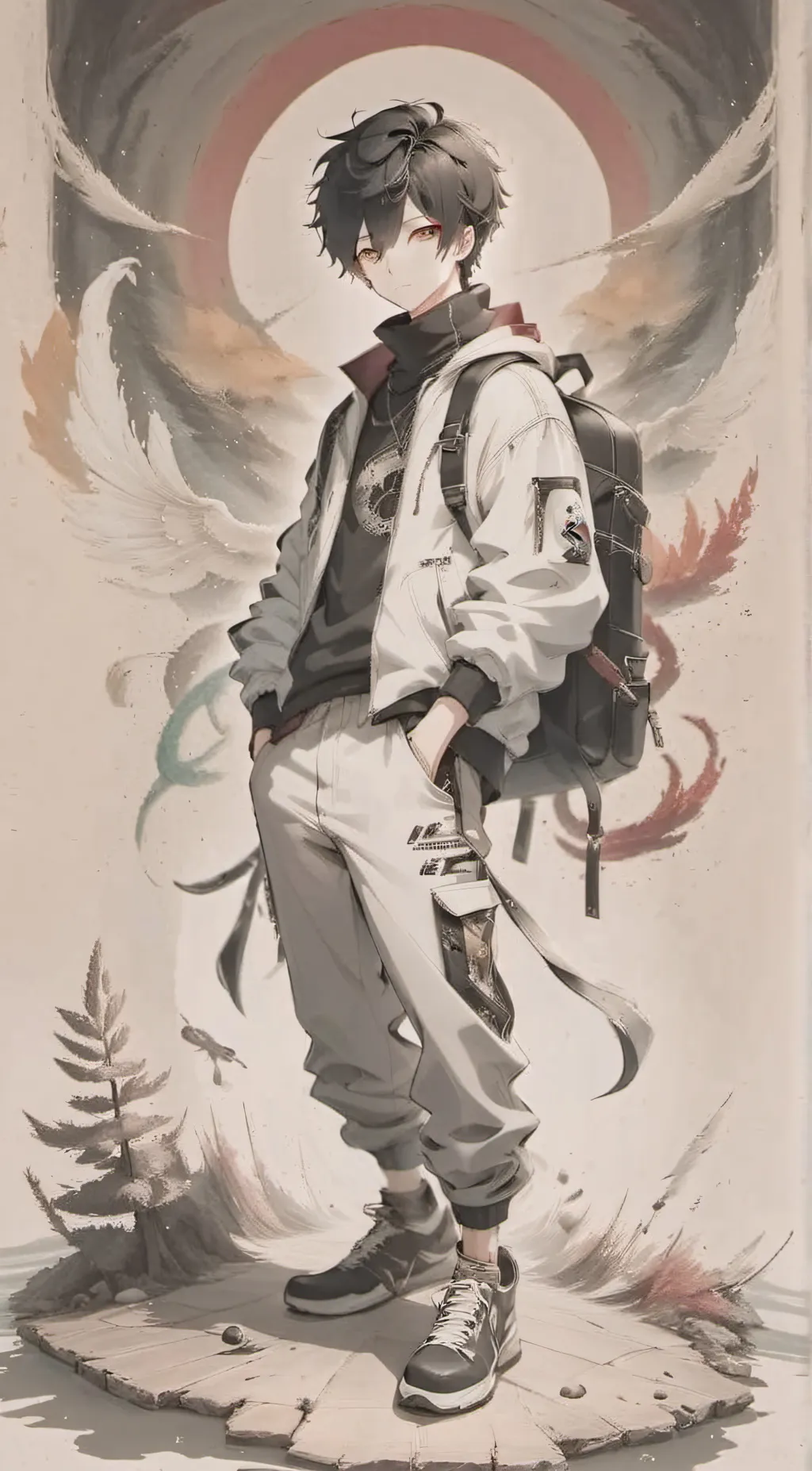 ai character: Rune background