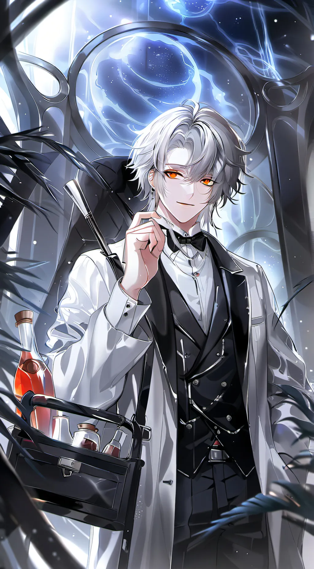ai character: Mad scientist  background