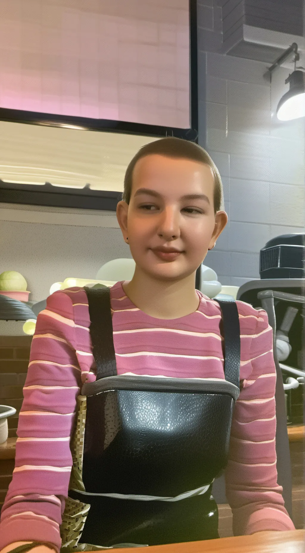ai character: Pink_Alien background