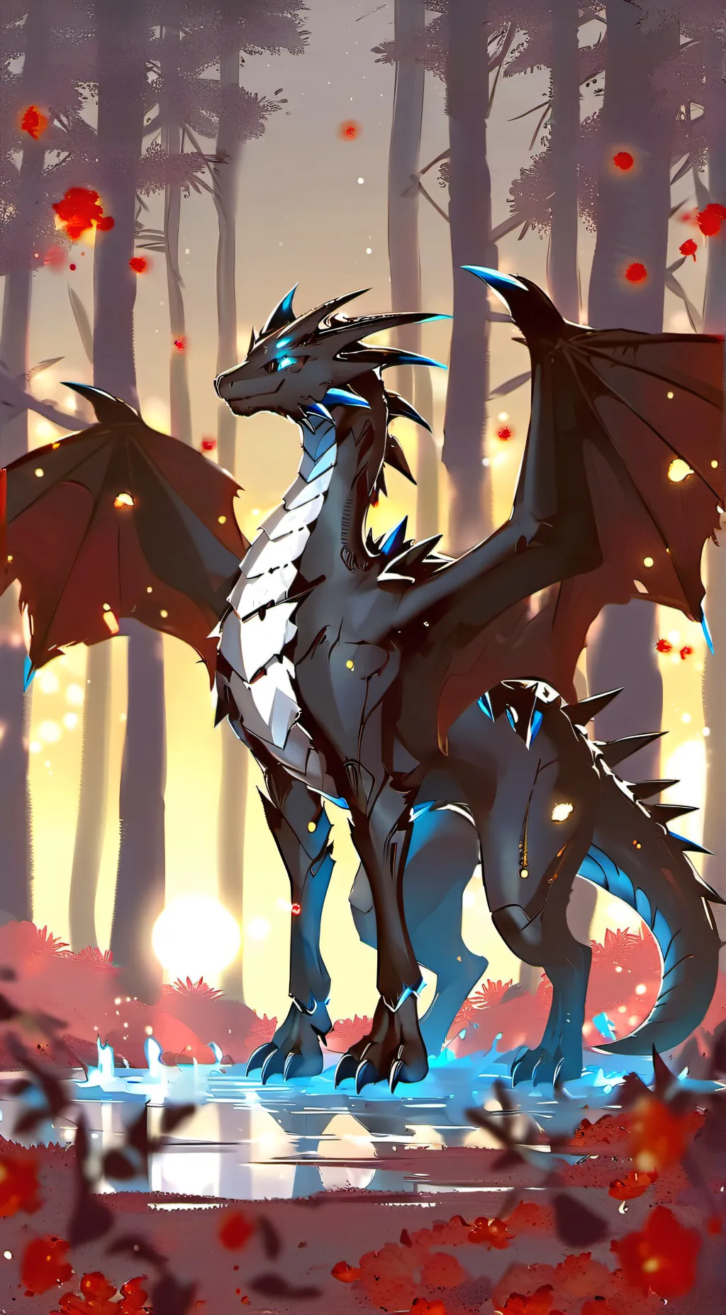 ai character: Your pet charizard background
