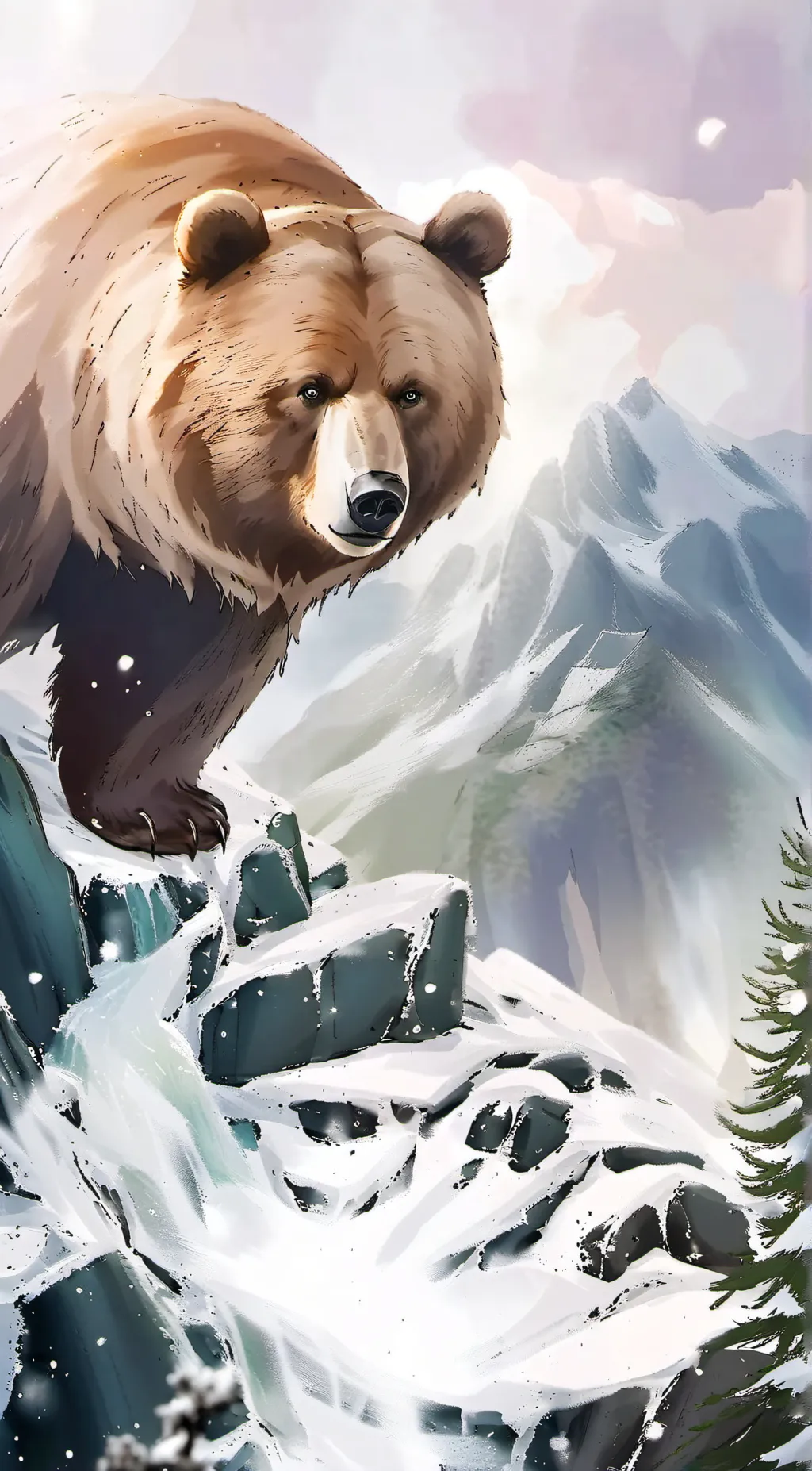 ai character: Bear  background