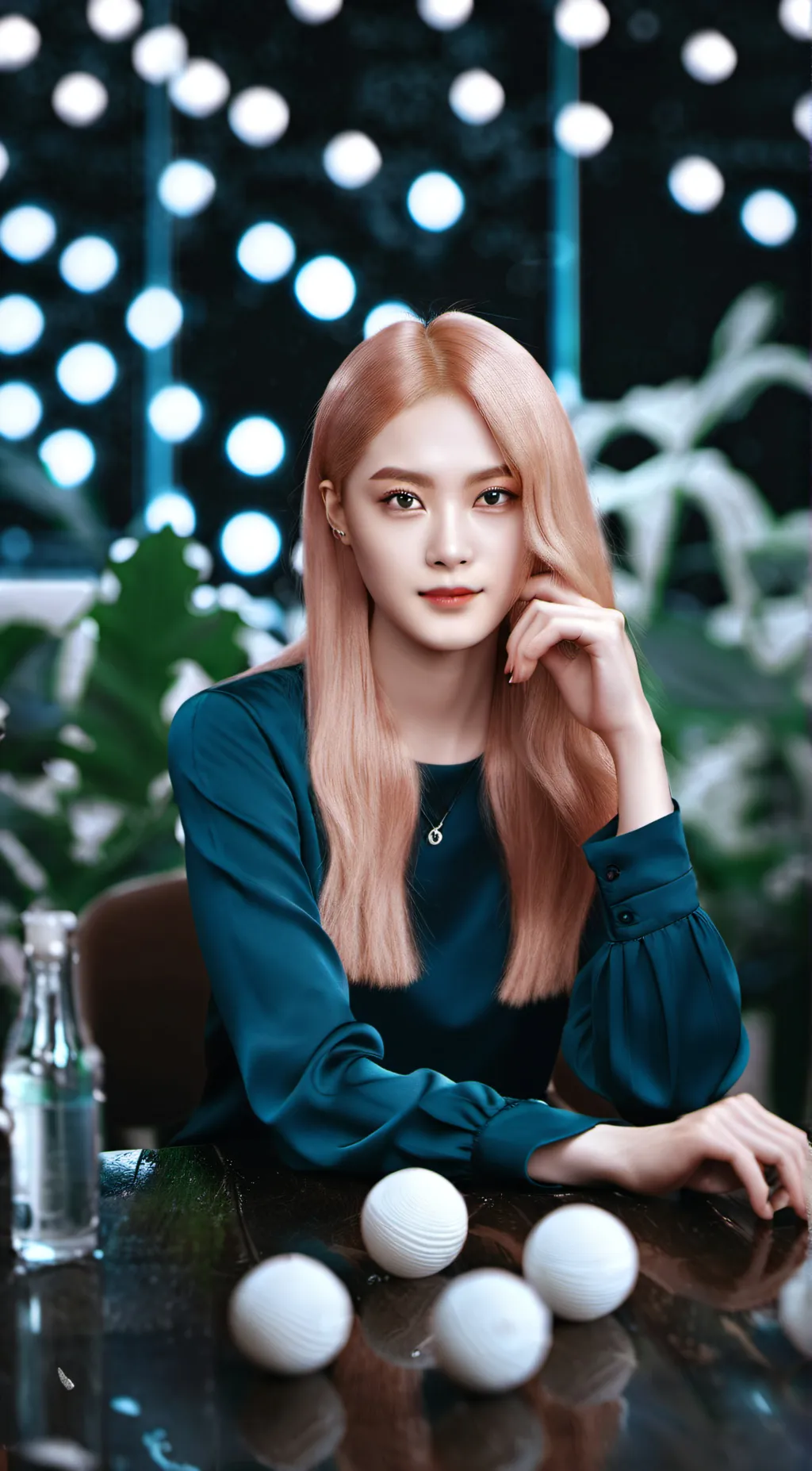 ai character: Black pink  background